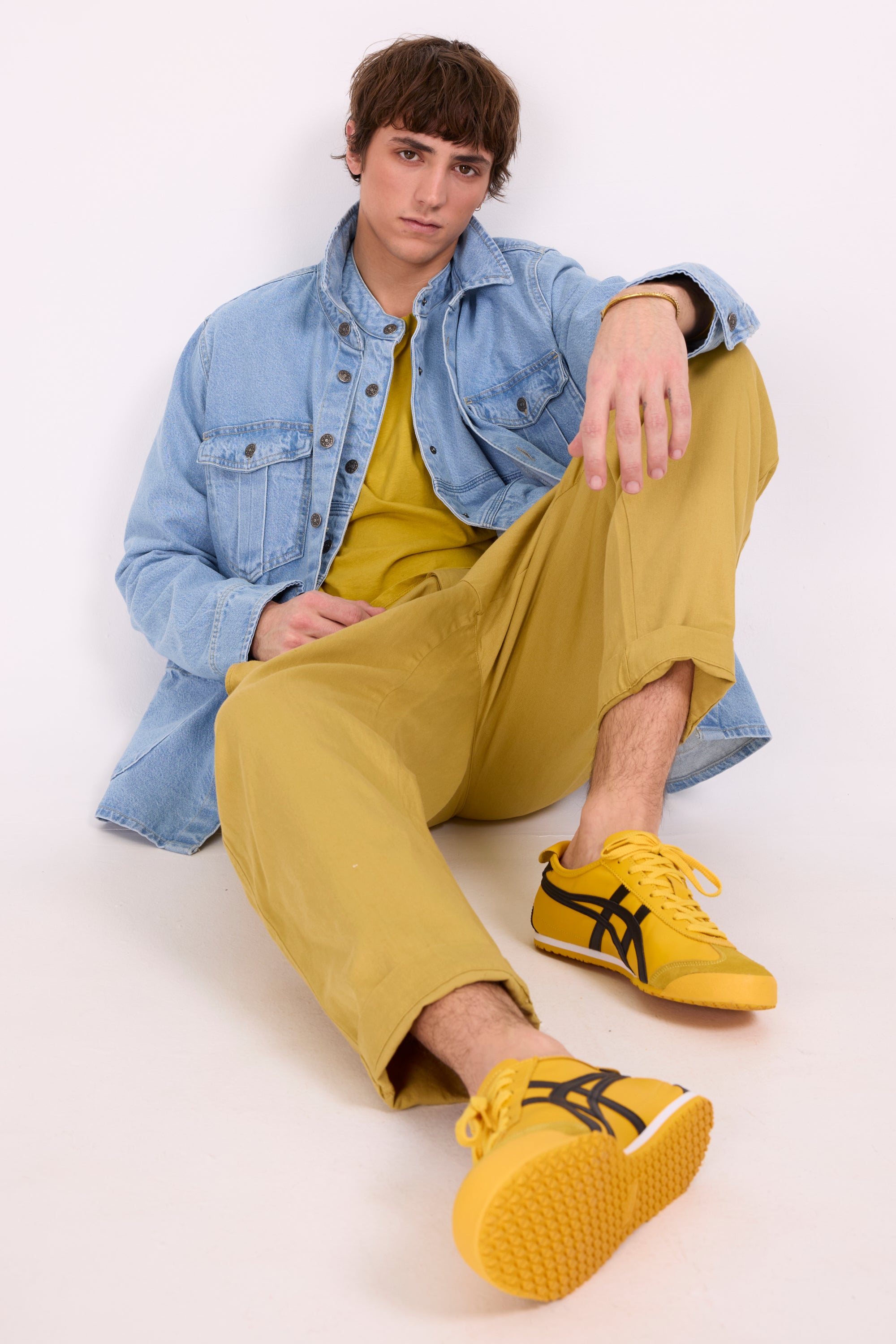 Dan olijfkleurige barrel broek