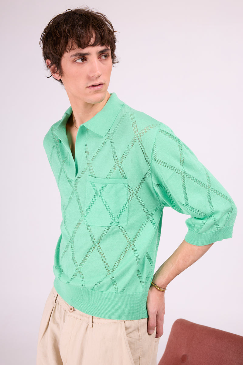 Socos mint polo sweater