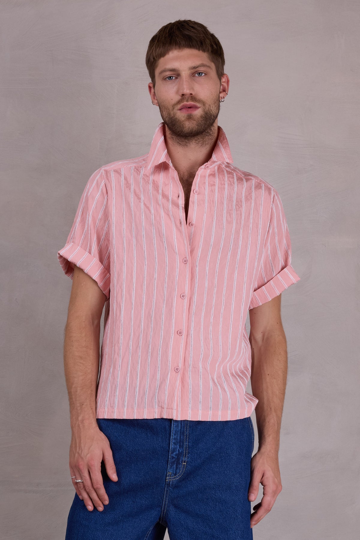 Falma roze gestreept hemd