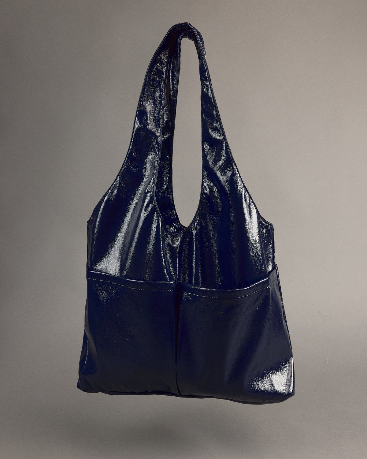 Jac handbag in academy blue faux leather