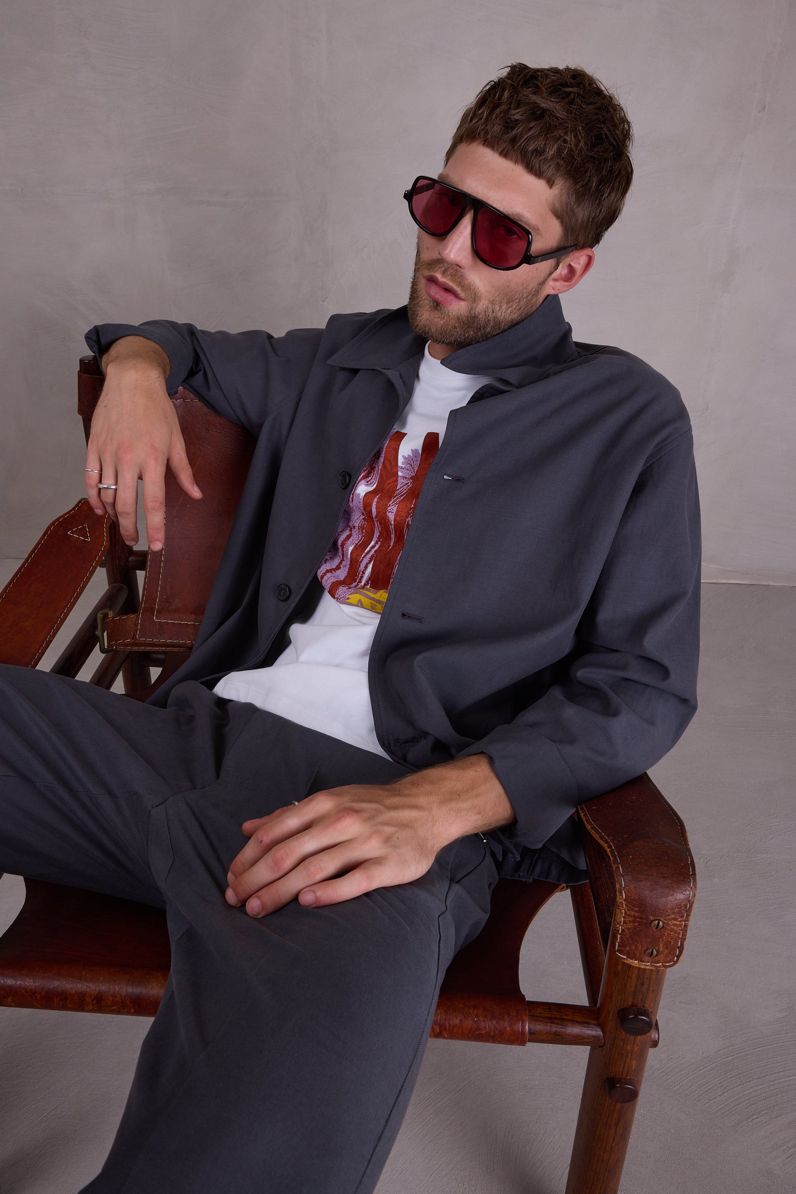 Ferre vest in charcoal