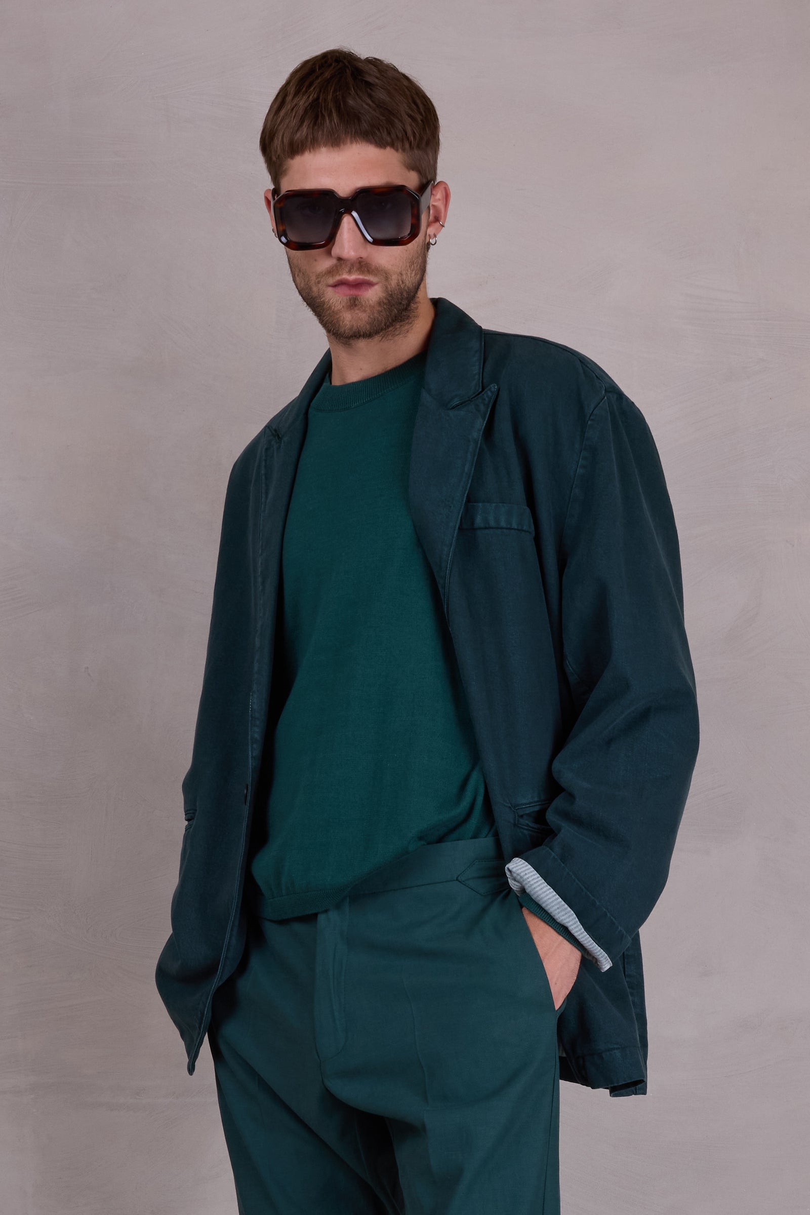 Franz blazer in evergreen