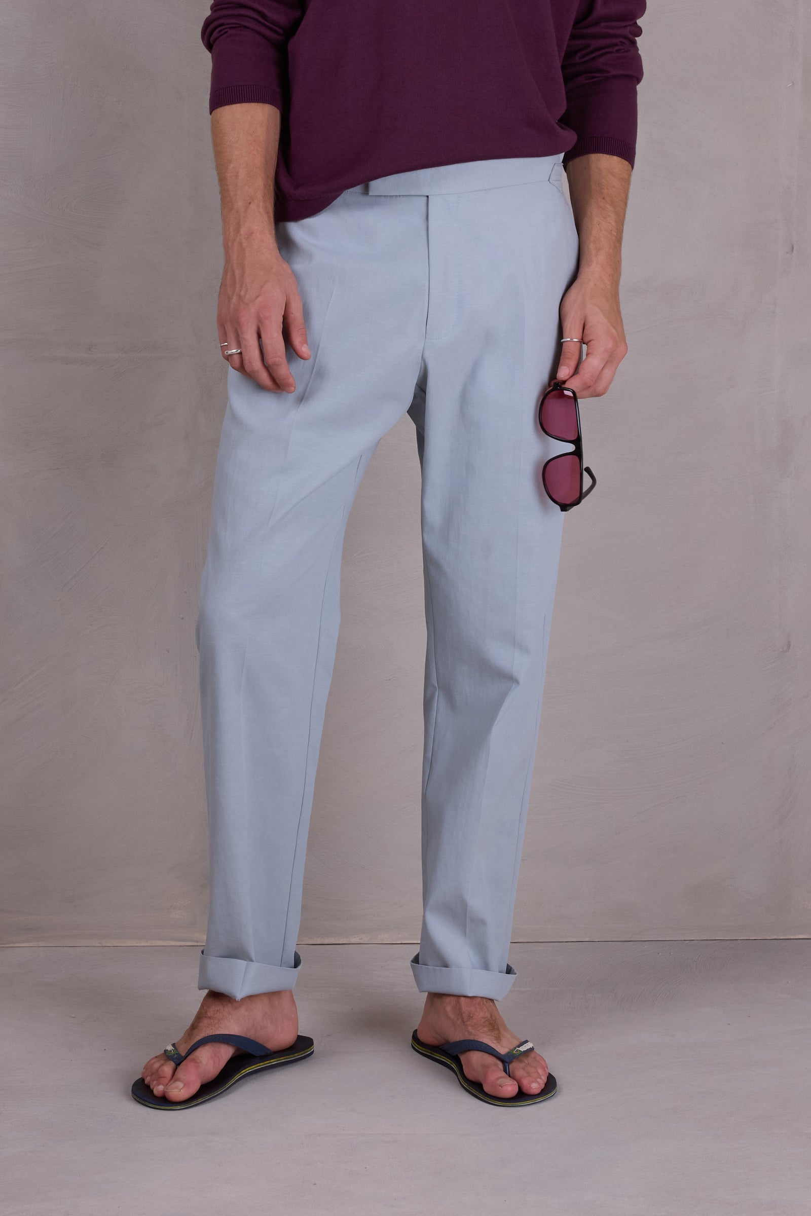 Fabrice trousers in misty blue