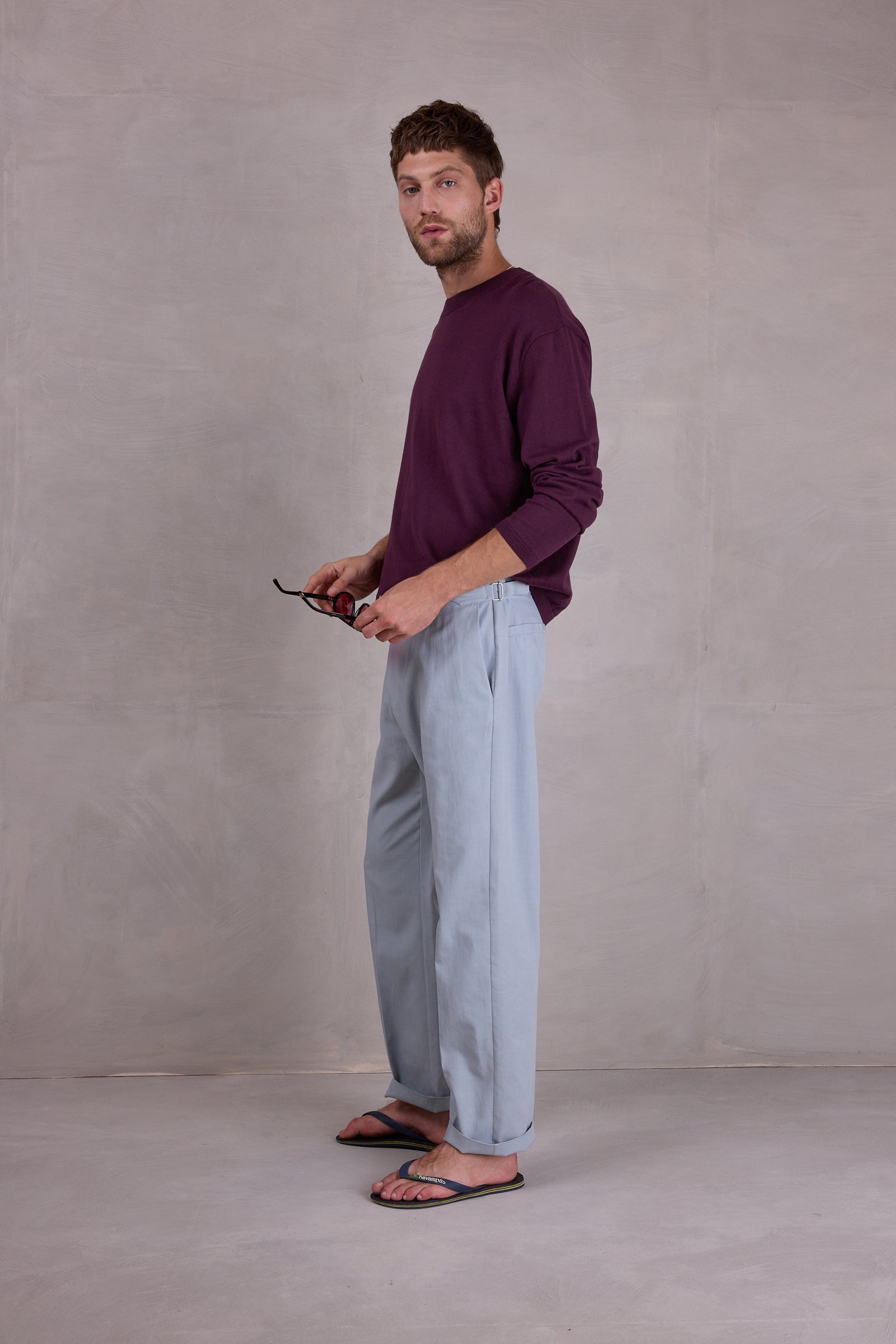 Fabrice trousers in misty blue