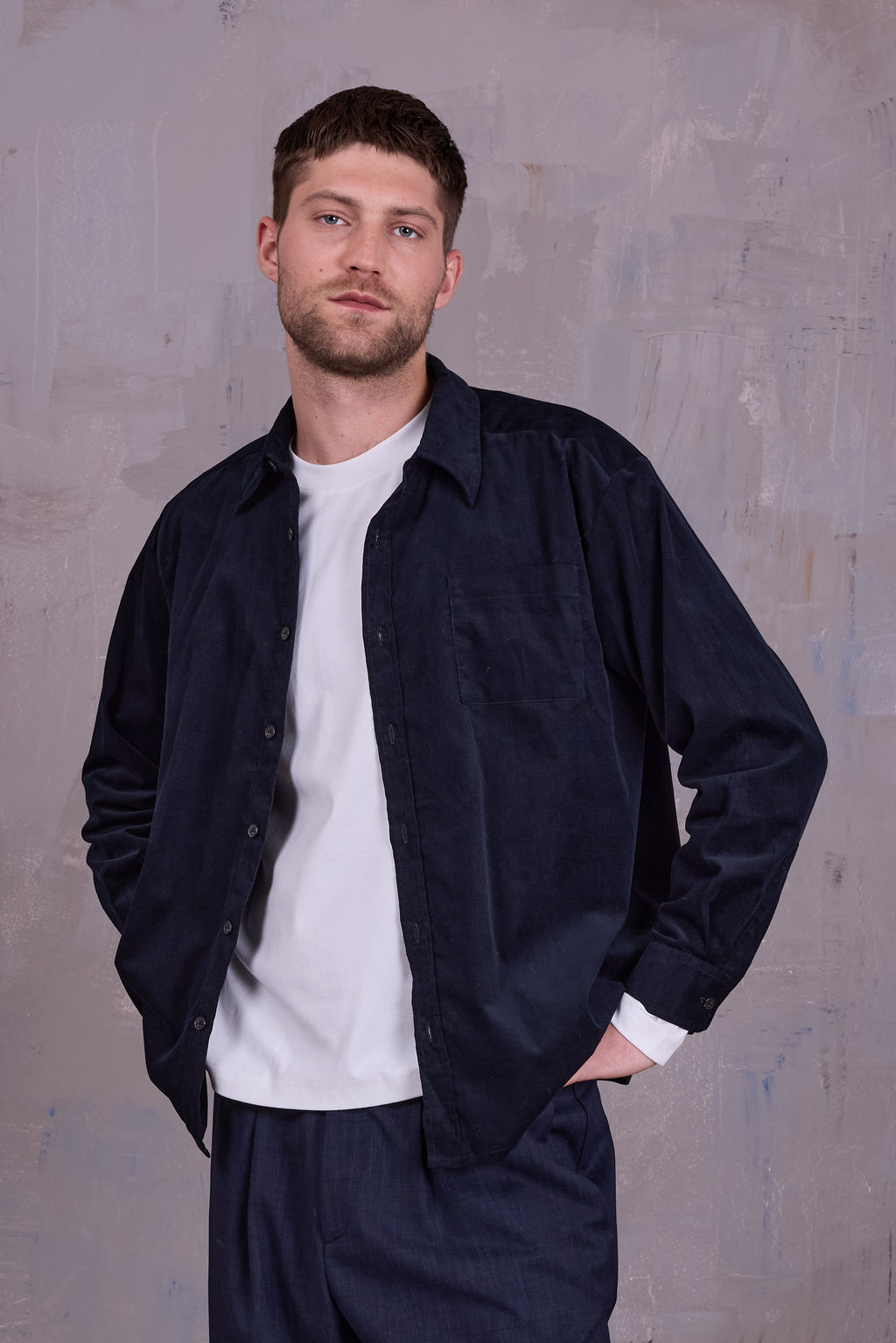 Gelesto shirt in midnight blue