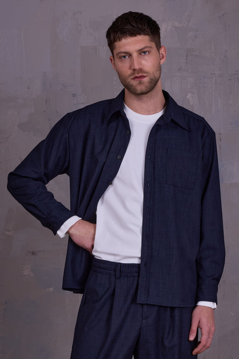 Gelesto shirt in deep blue