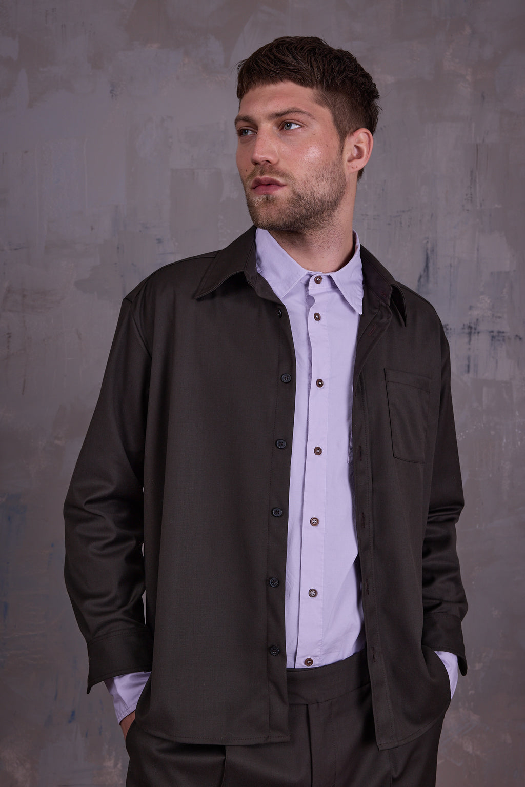 Gelesto hemd in black olive
