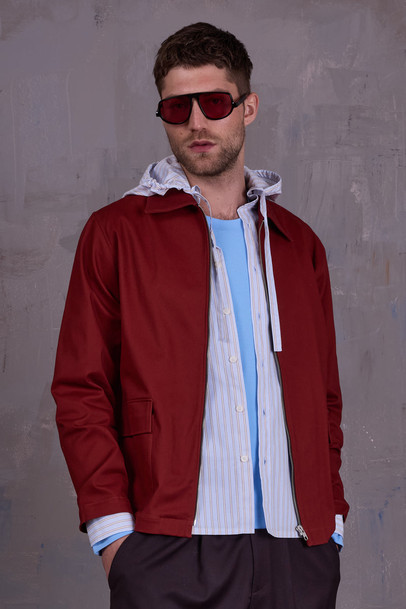 Gerre jacket in red clay