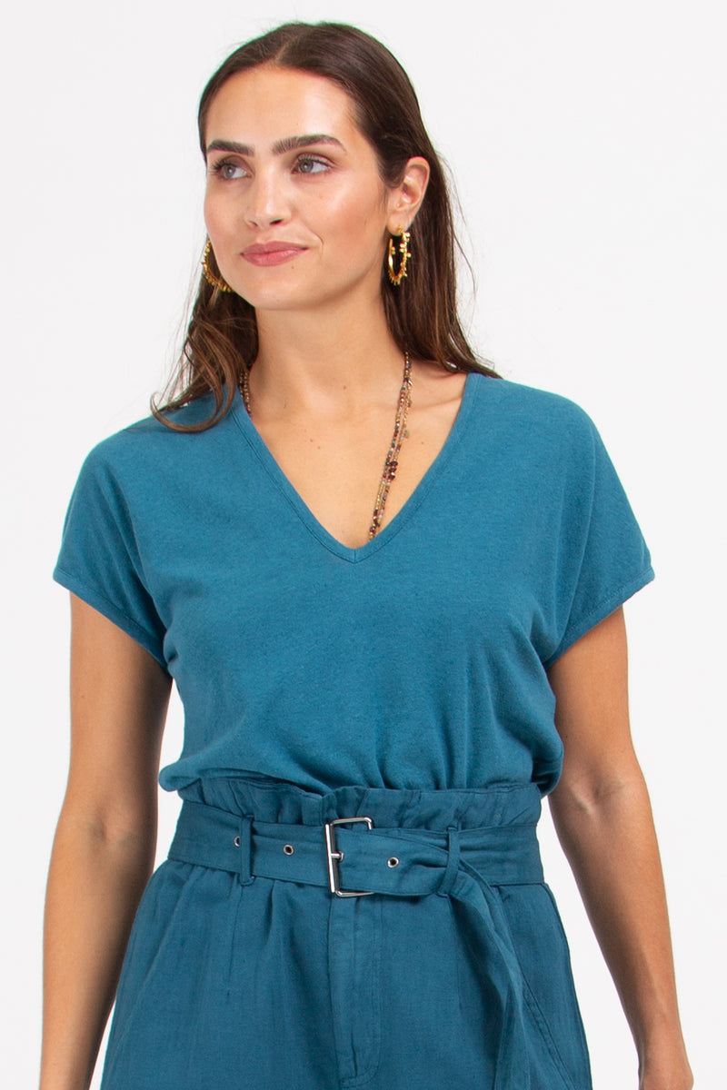 Beckey petrol T-shirt