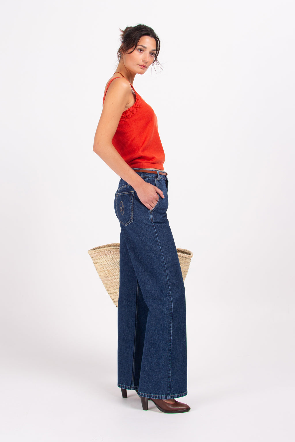 Dario dark denim trousers