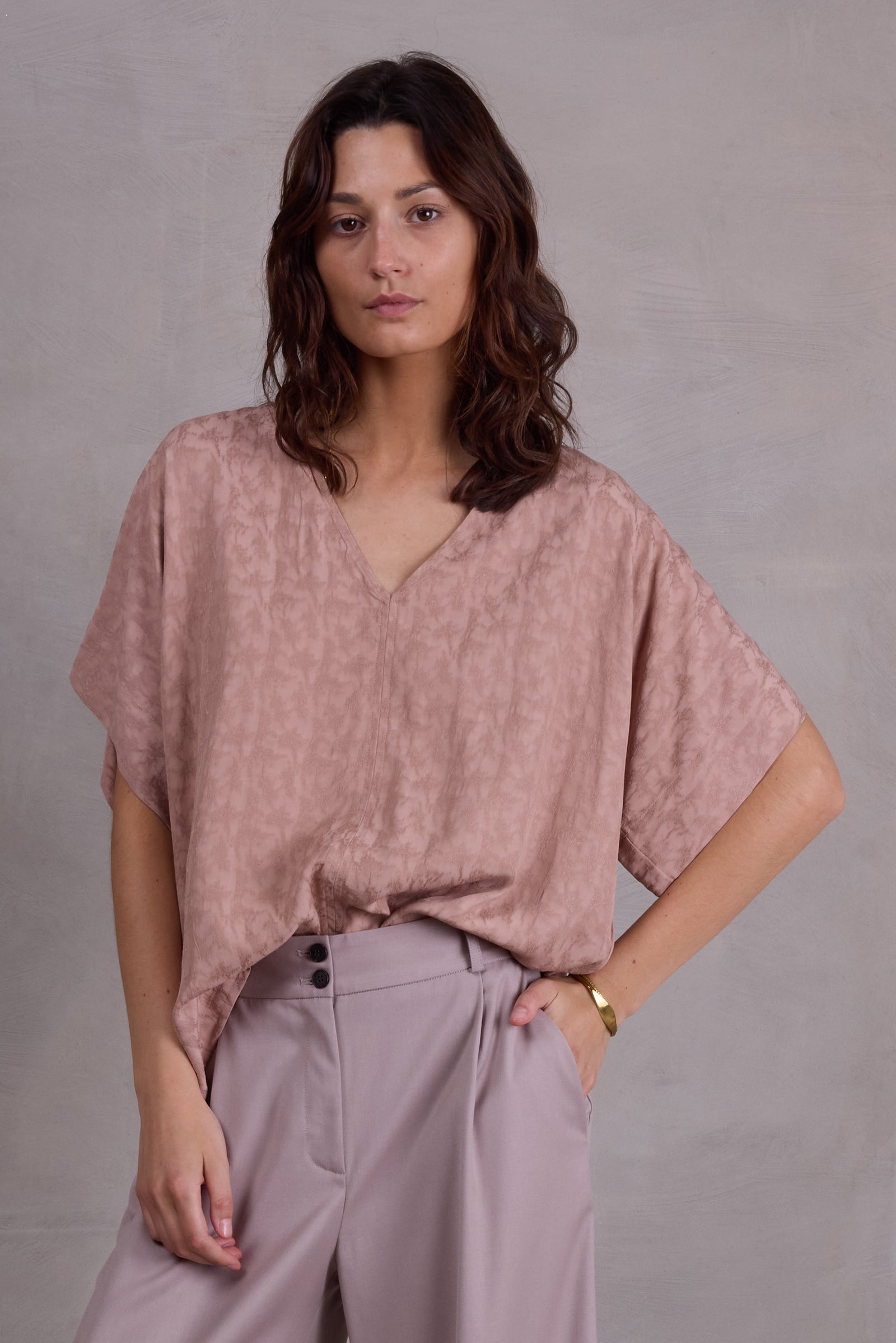 Faro blouse in pink sand