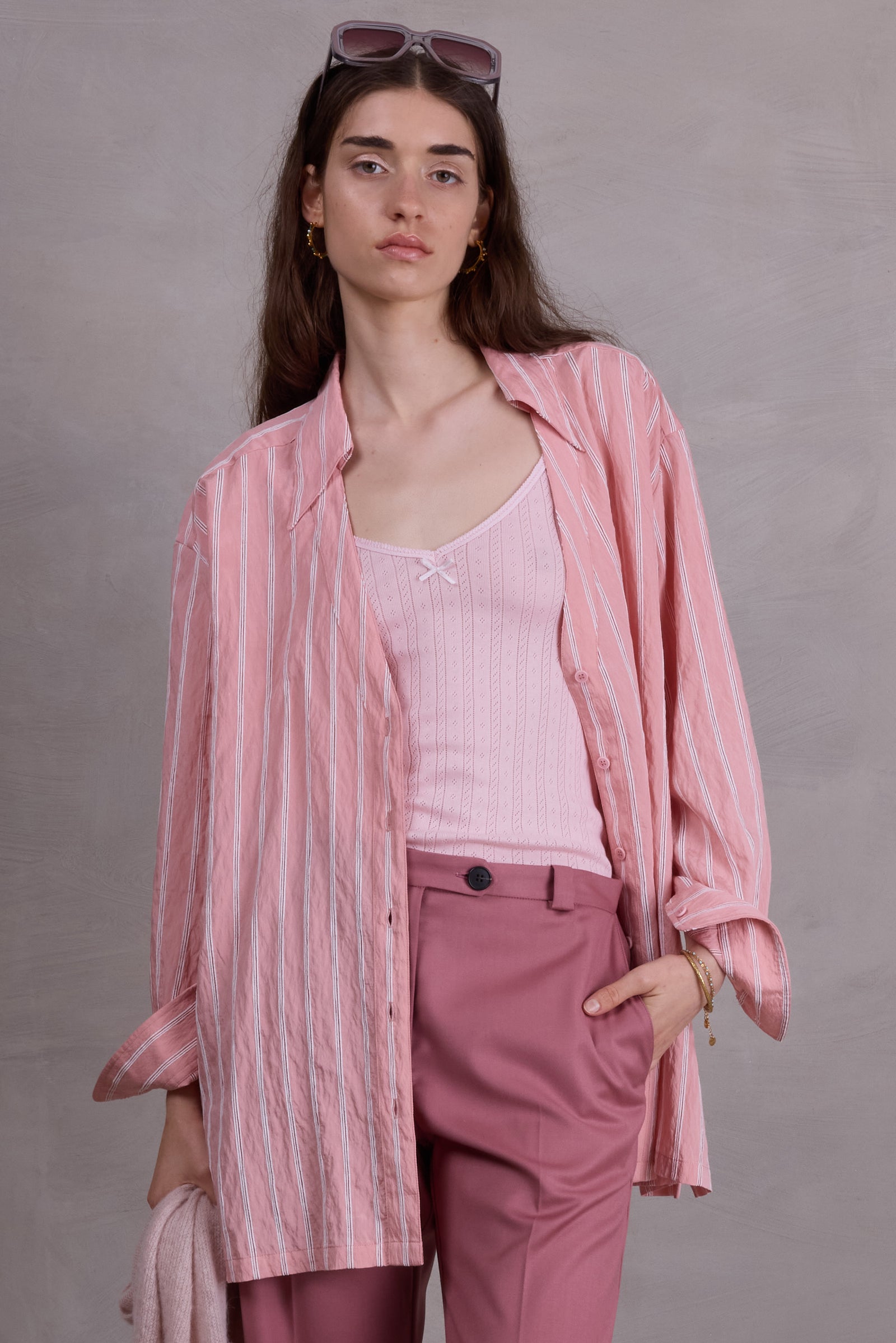 Felicia oversized rosa Hemd