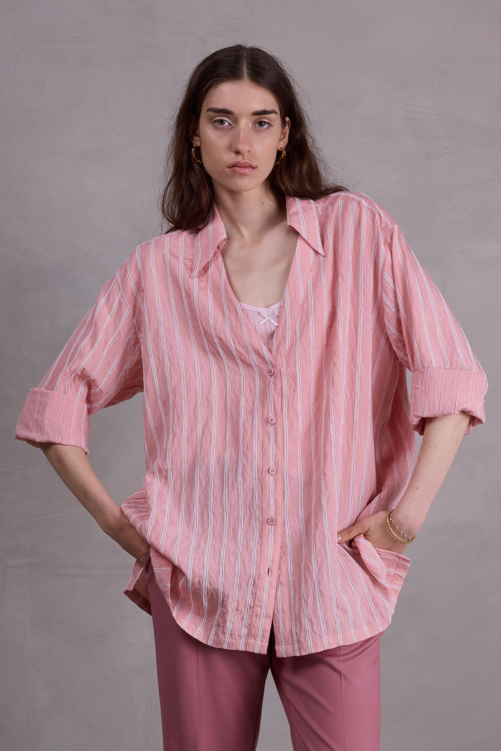 Felicia oversized rosa Hemd