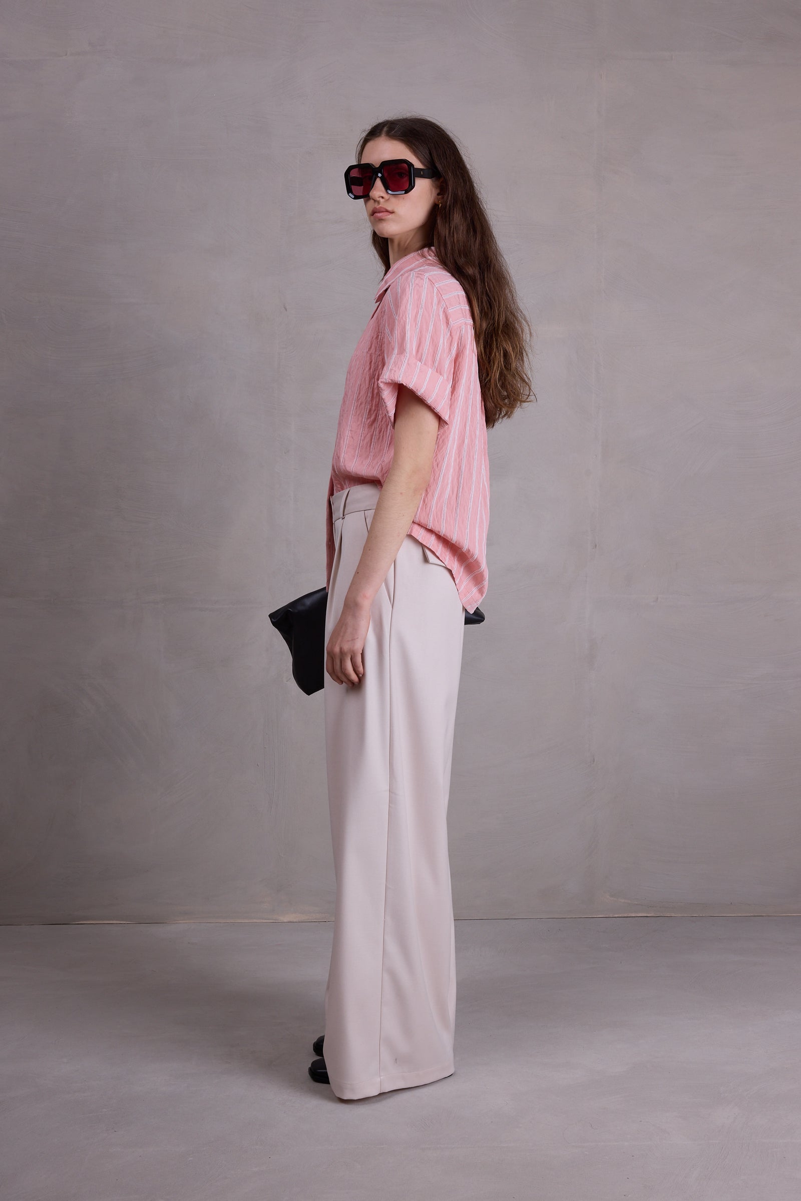 Chemise rayée rose Falma