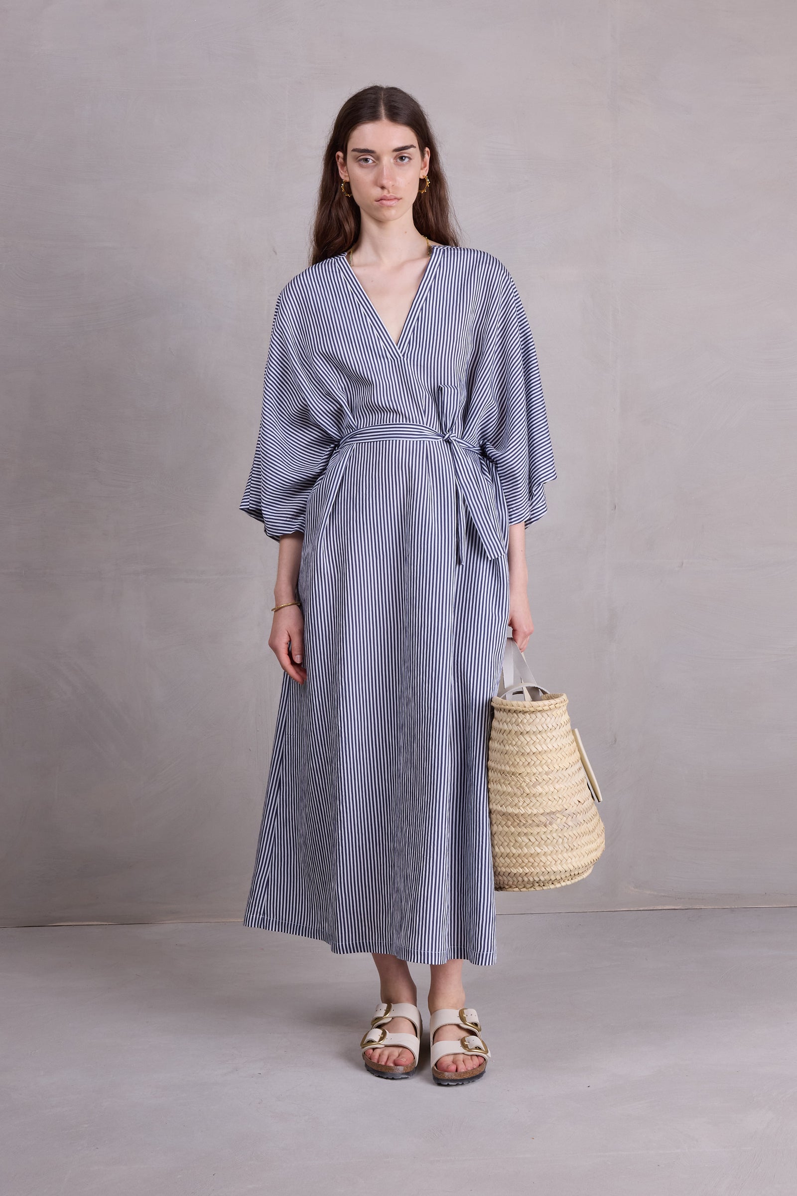 Freya navy striped dress