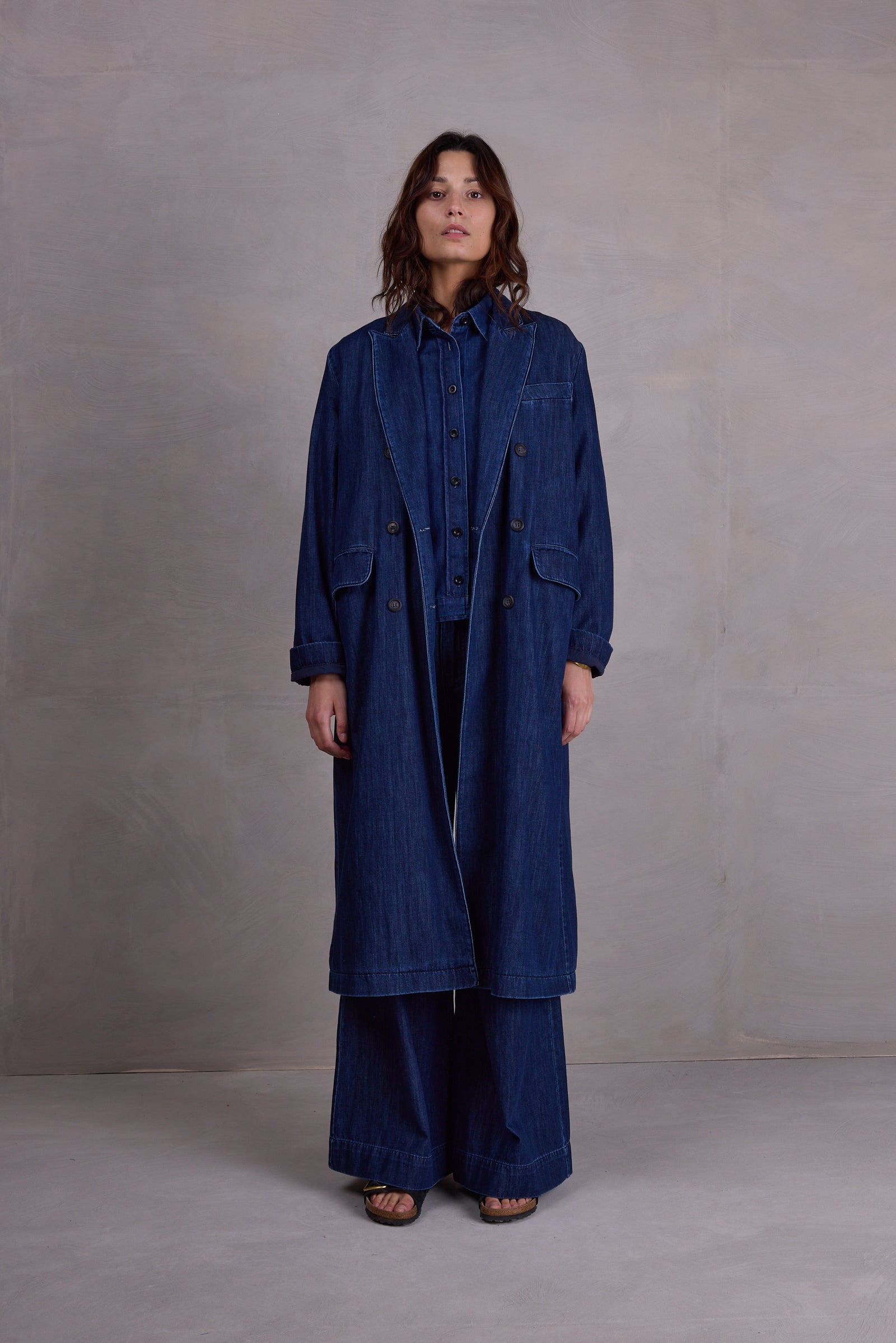 Finette denim long coat