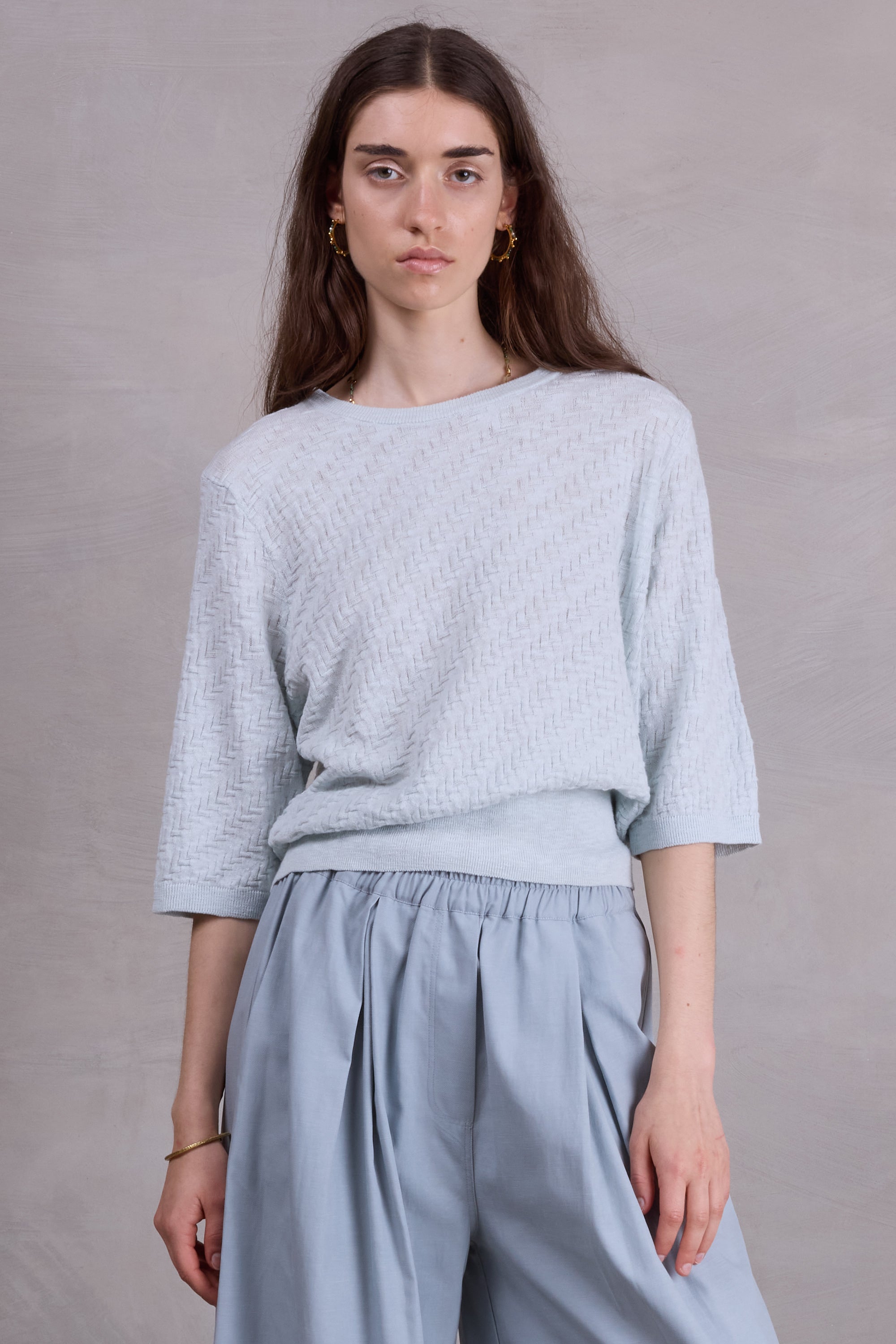 Cairo sweater in ice blue