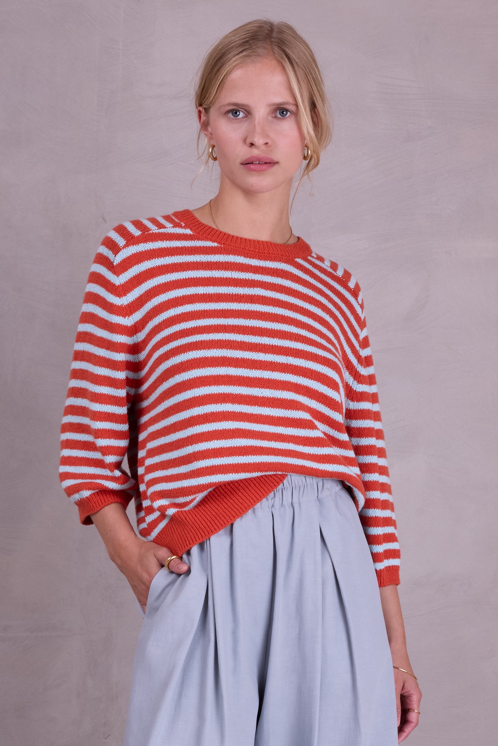 Merselo langoustine gestreepte trui