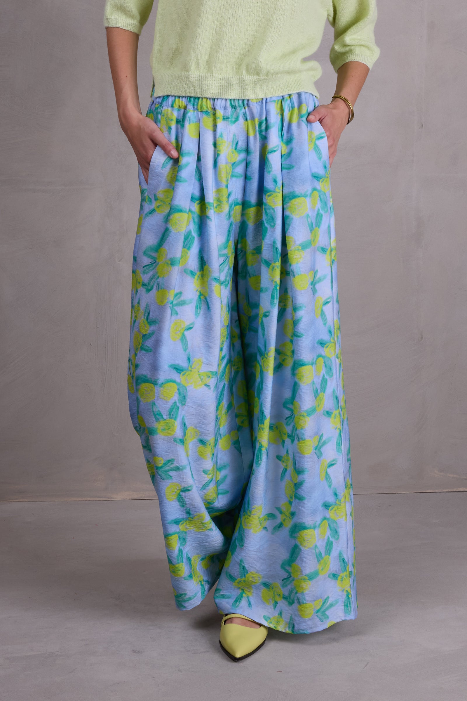 Freddy trousers in limoncello flowers