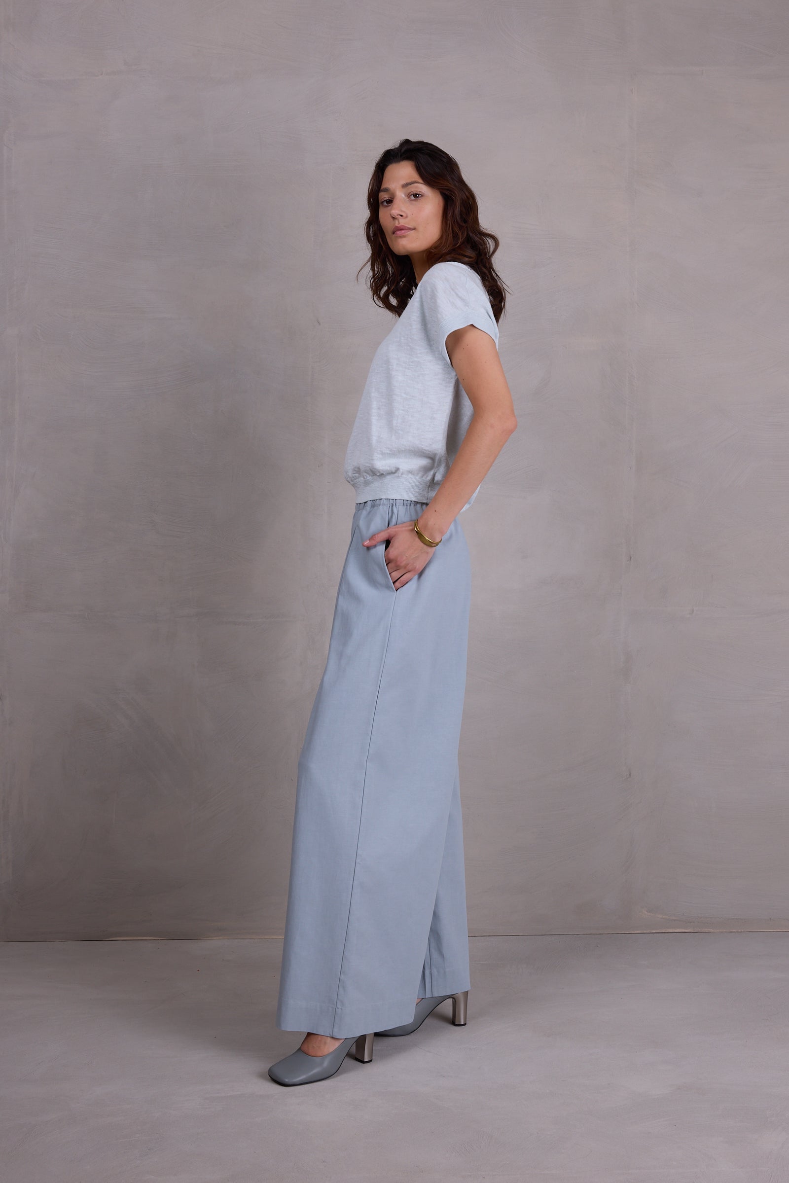 Freddy trousers in misty blue