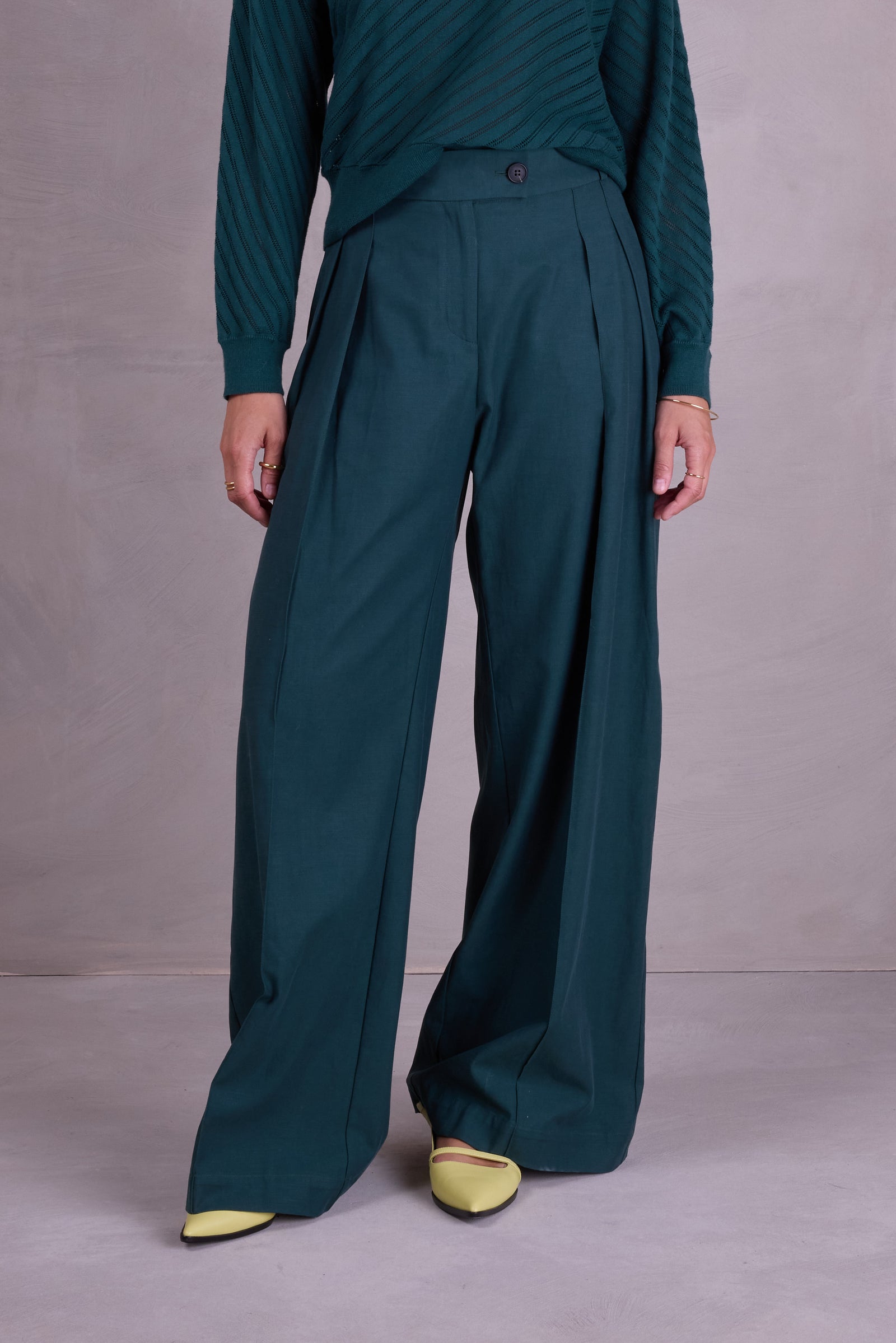 Cezar broek in bottle green