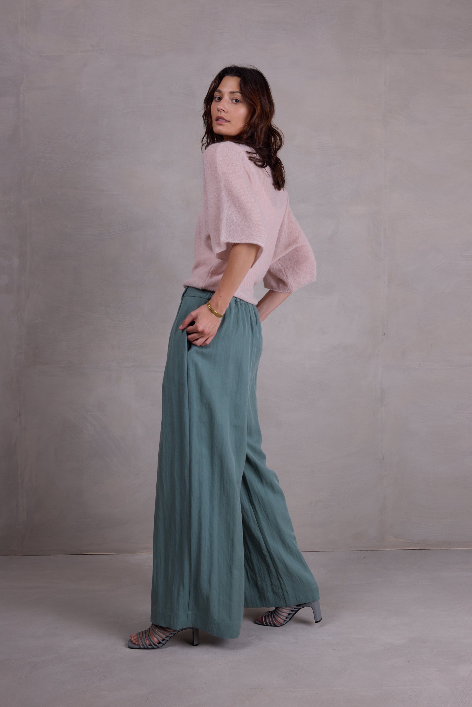 Clinton broek in salie Tencel