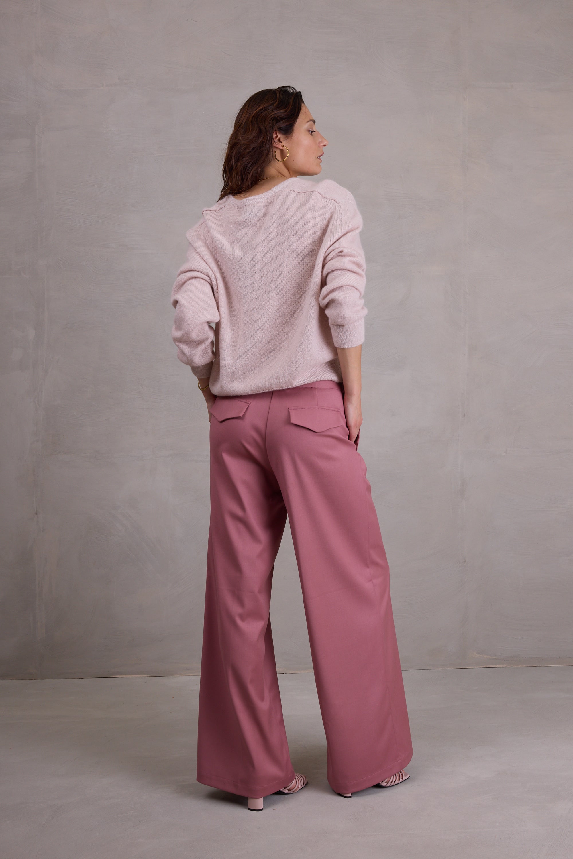 Edward pantalon en vieux rose