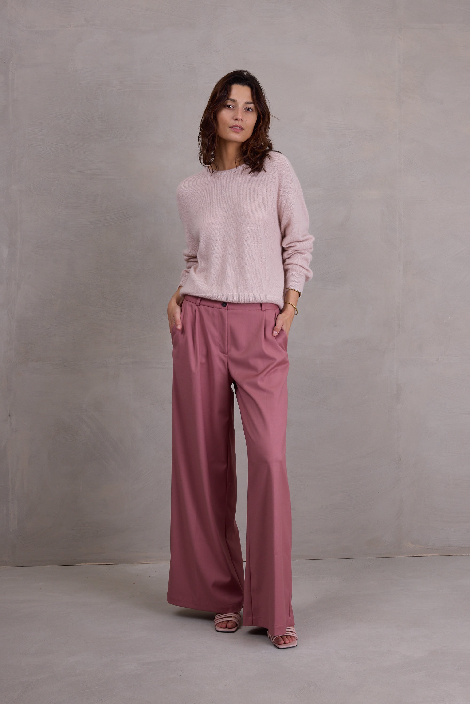 Edward pantalon en vieux rose