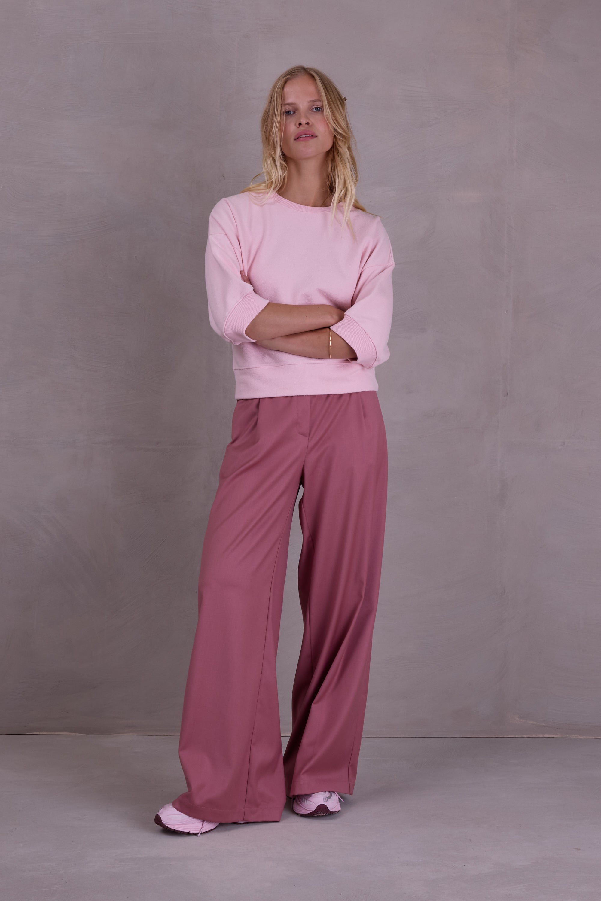 Edward pantalon en vieux rose