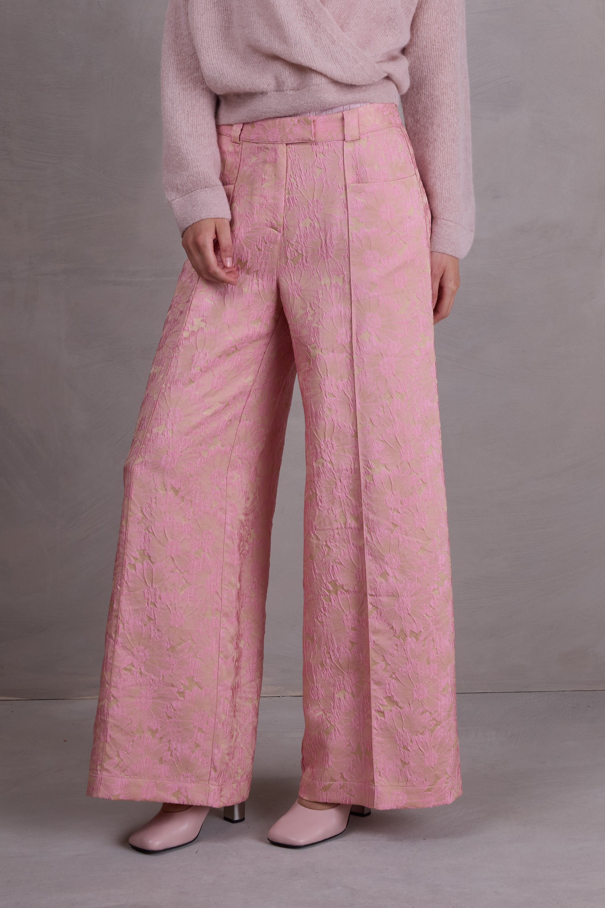 Bolivar broek in pink daisy