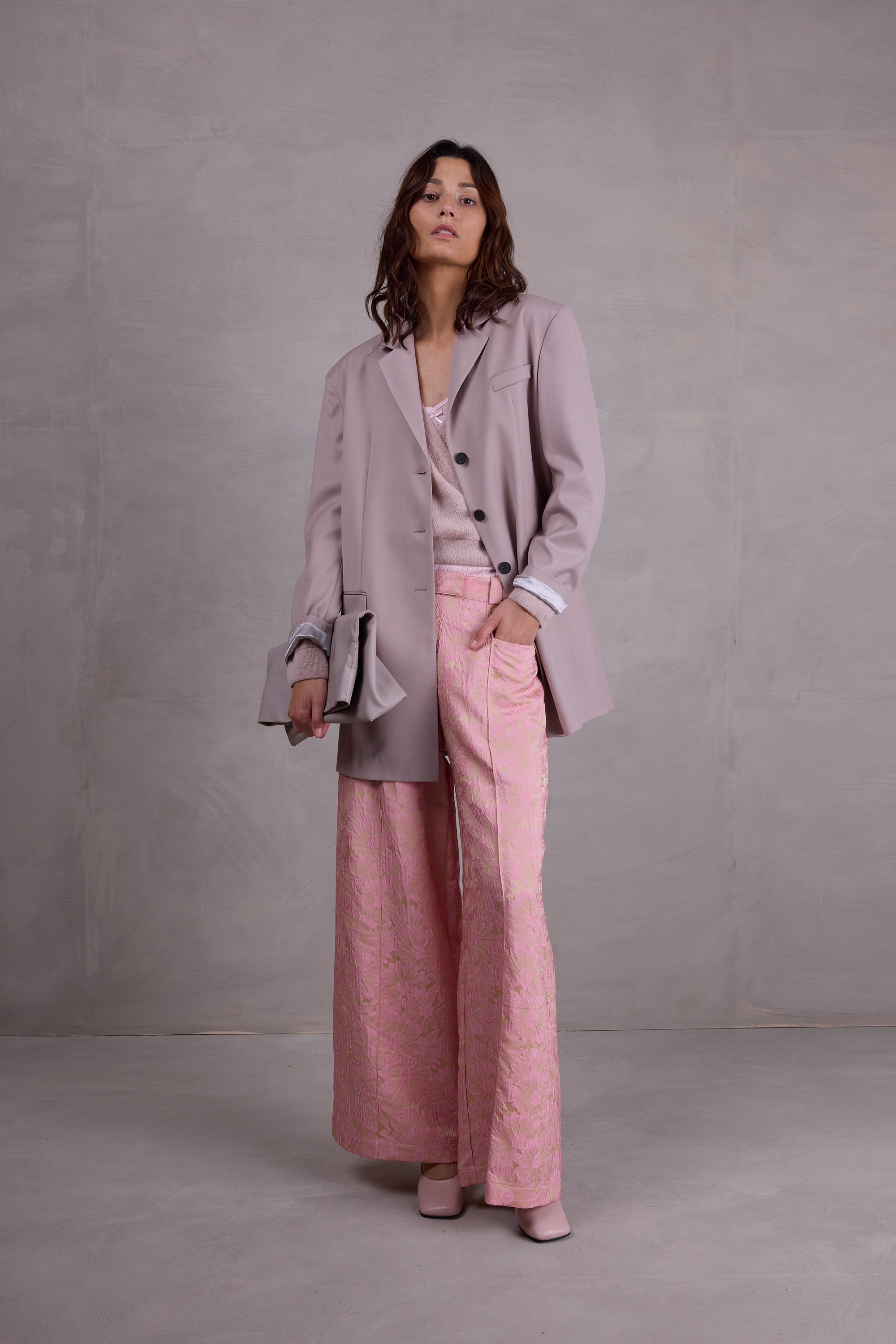 Bolivar broek in pink daisy