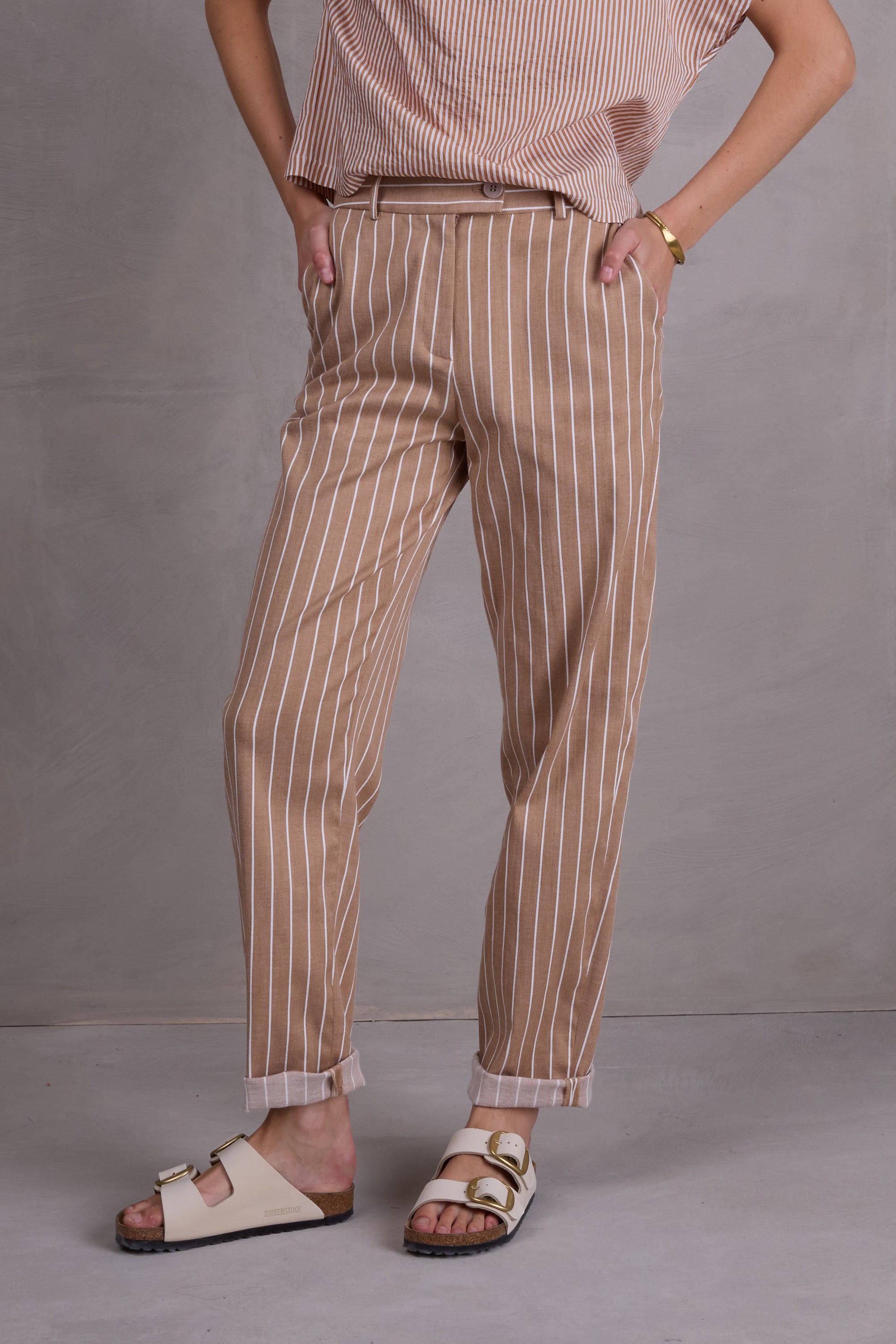 Fannie Hose aus mokka stripes