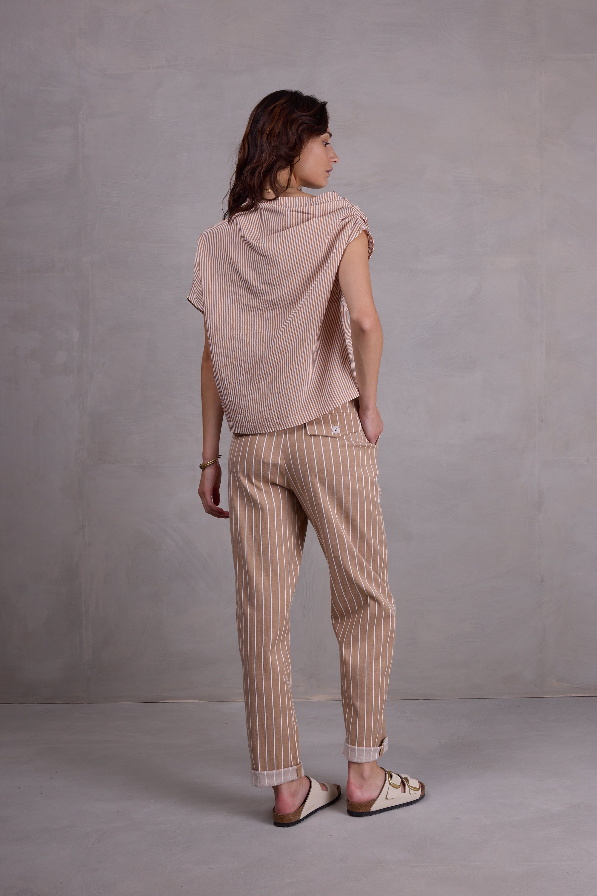 Fannie Hose aus mokka stripes