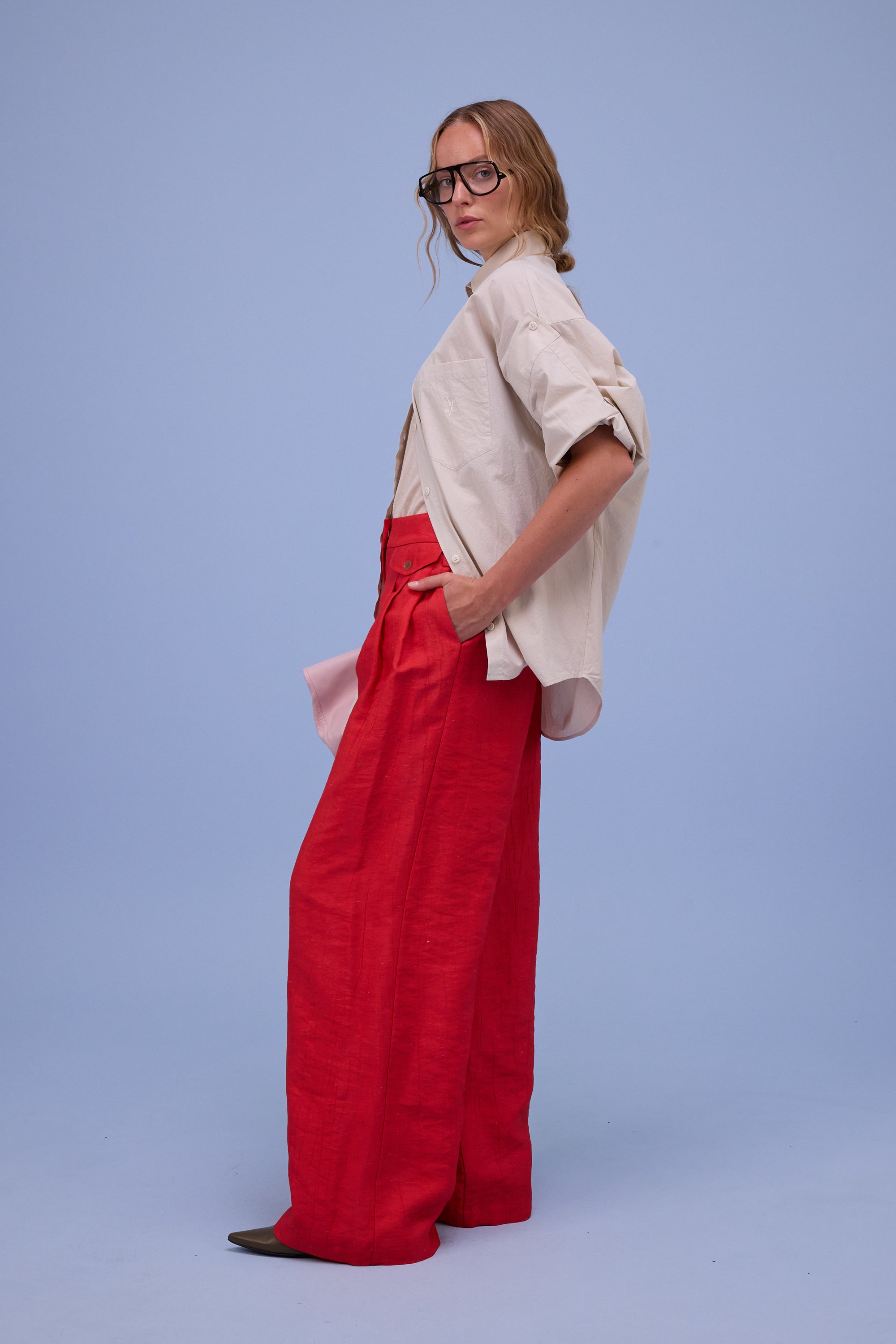 Harper shirt in chalk white