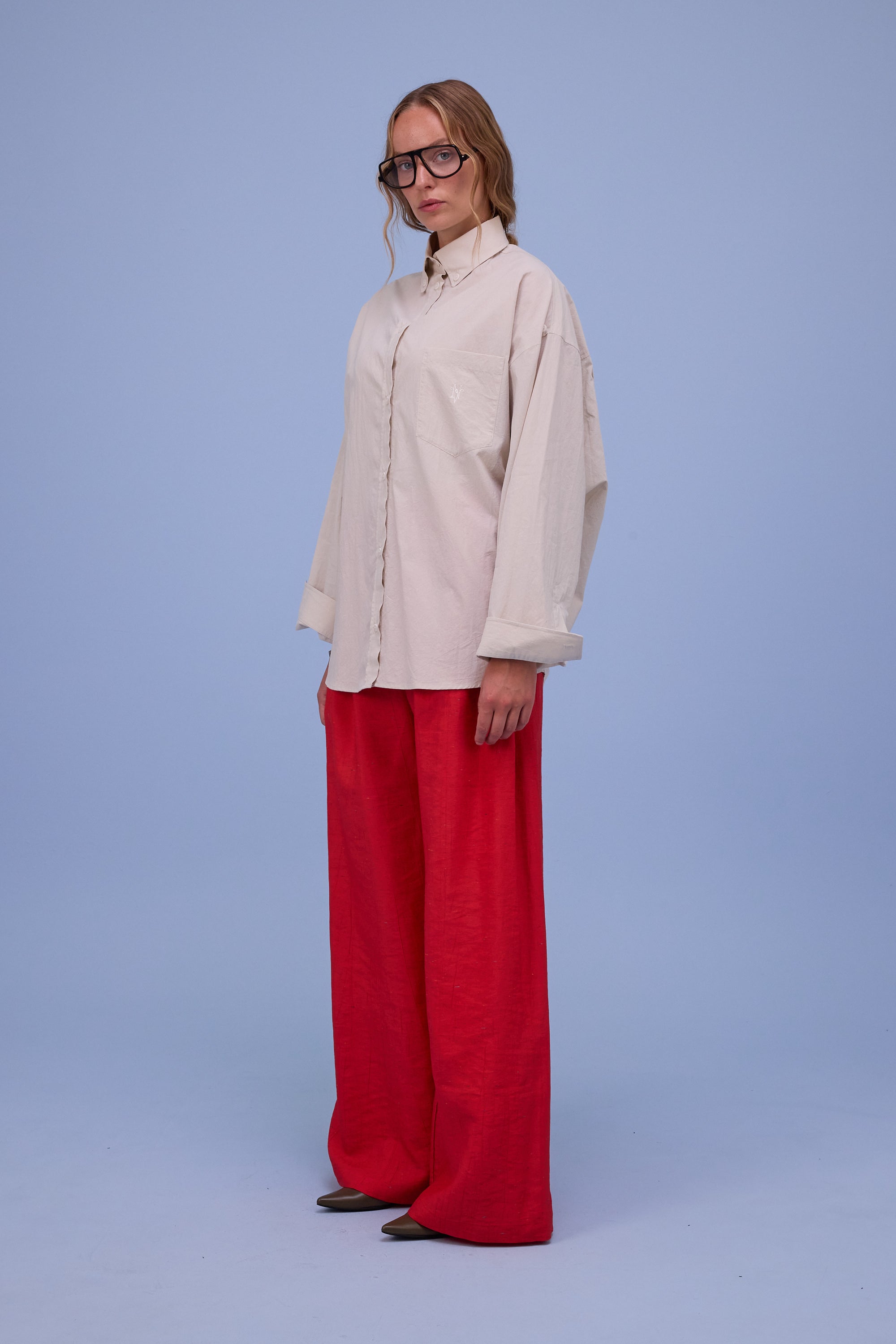 Harper shirt in chalk white