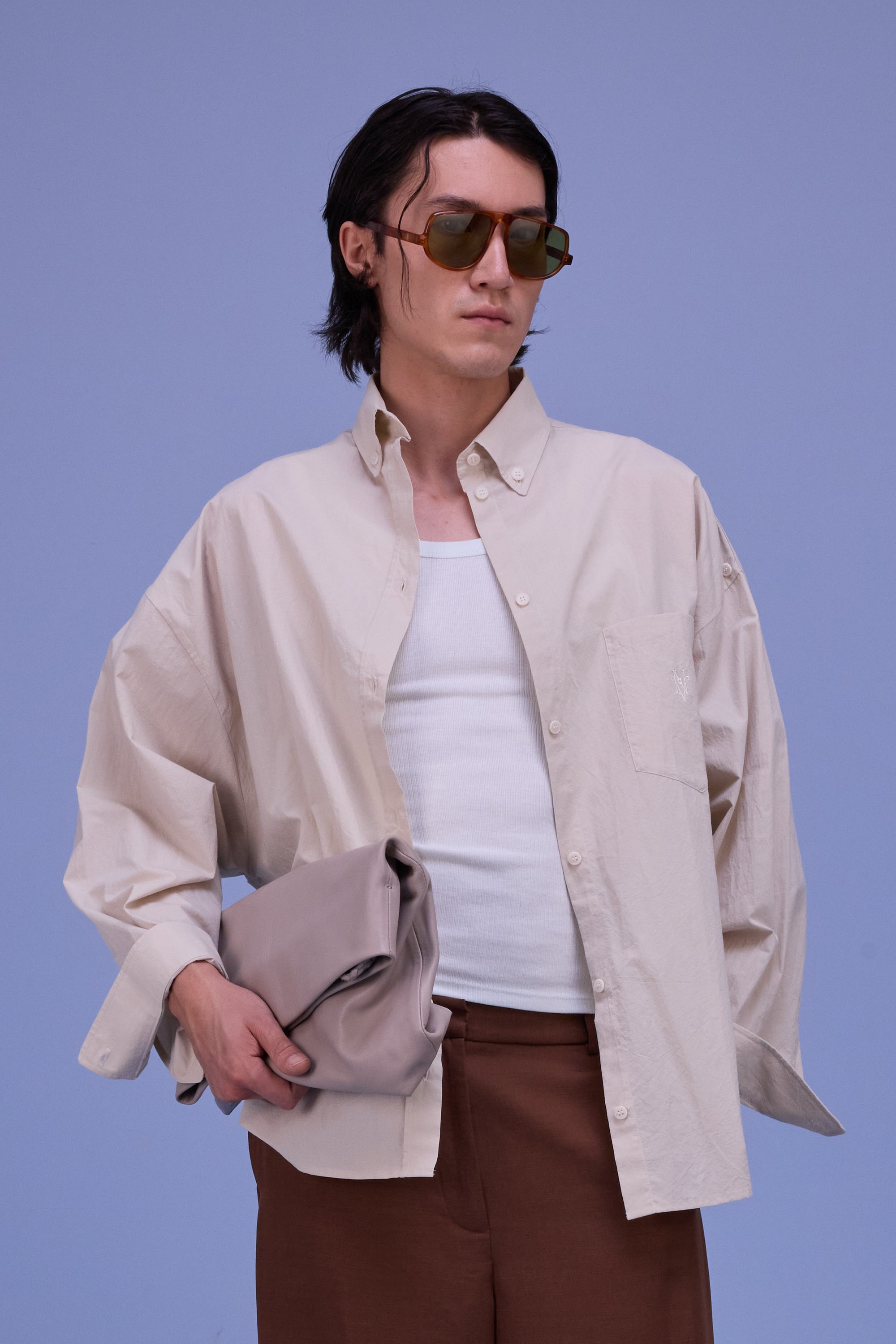 Harper shirt in chalk white