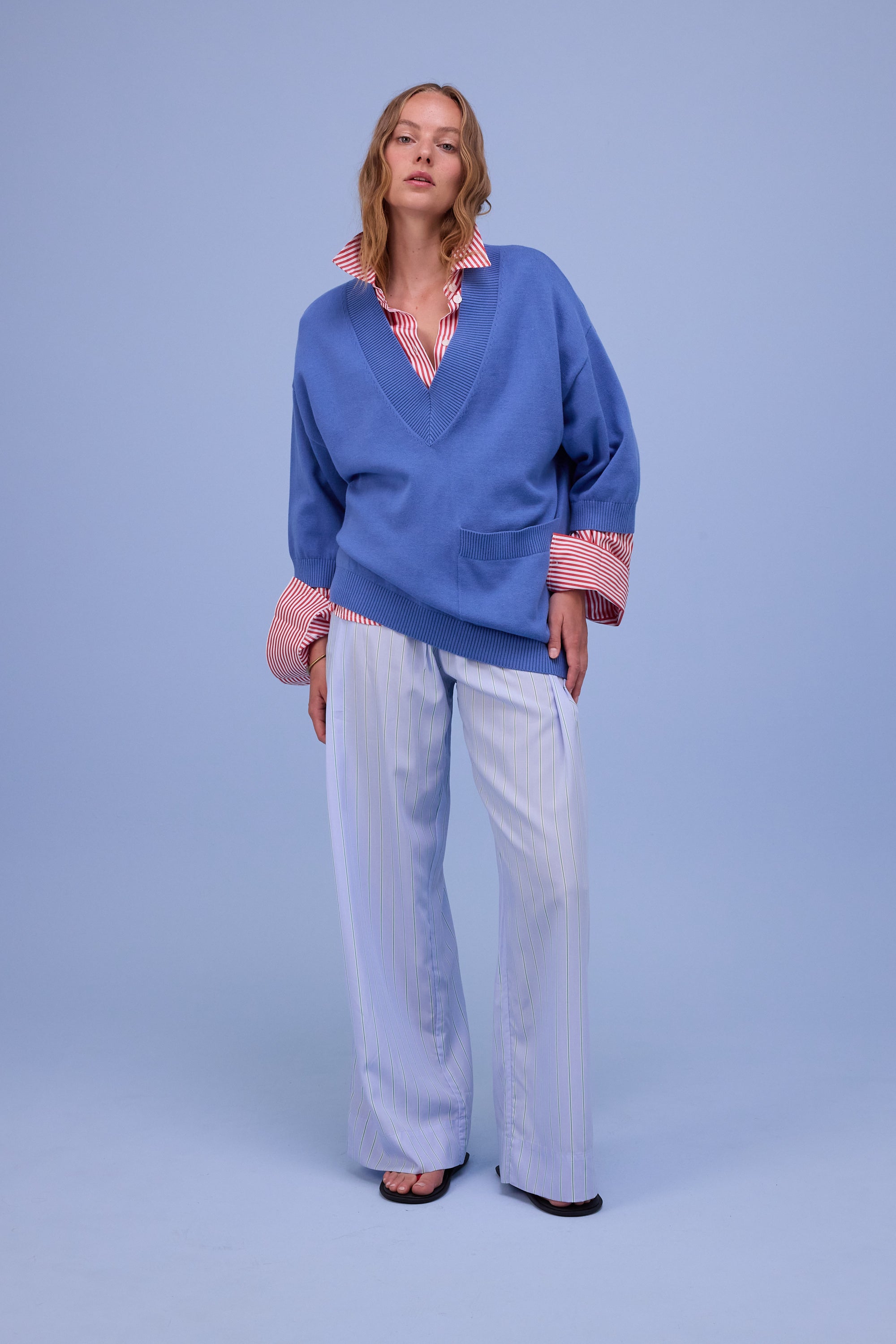 Hermine hemd in red stripes