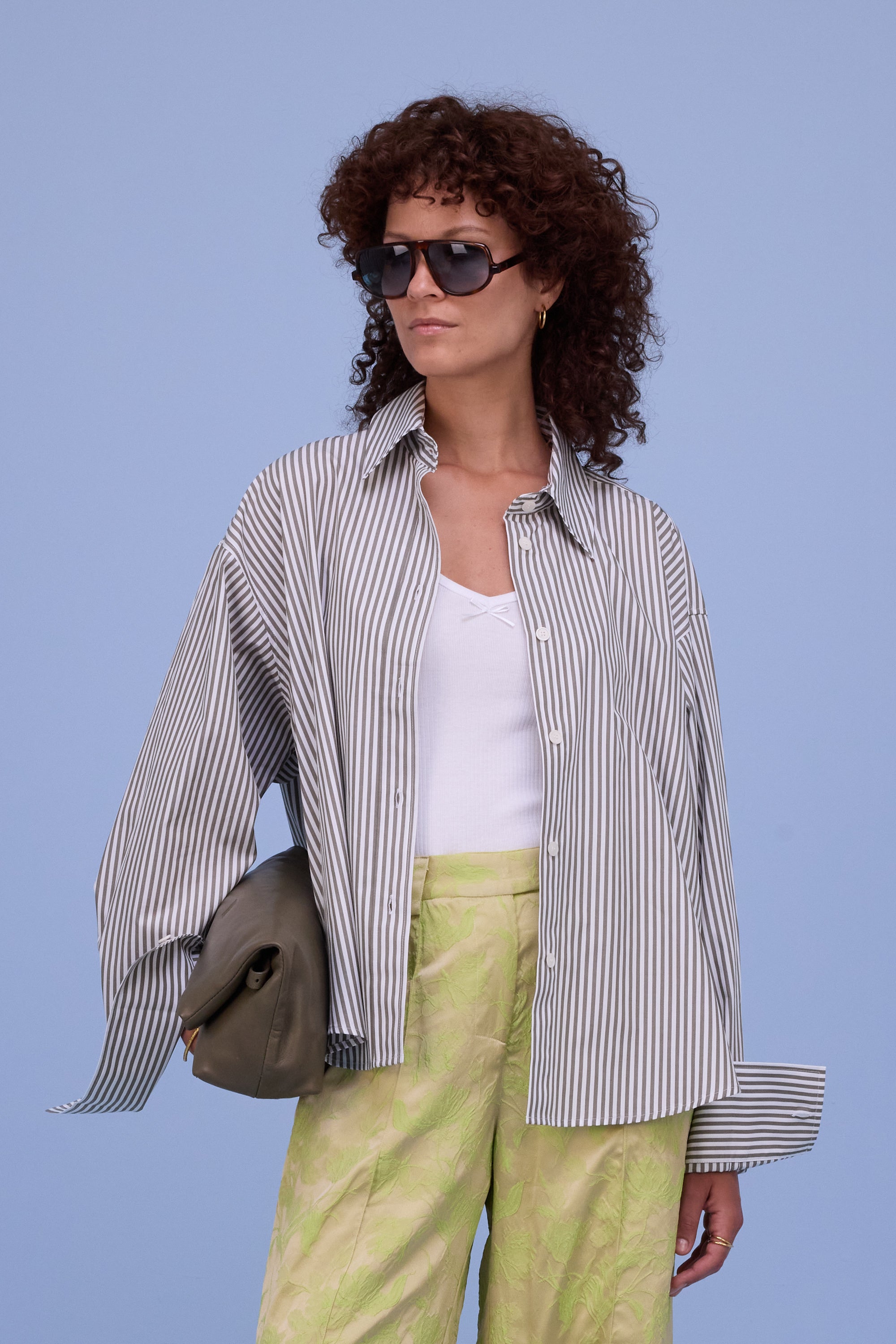 Hermine shirt in khaki stripes