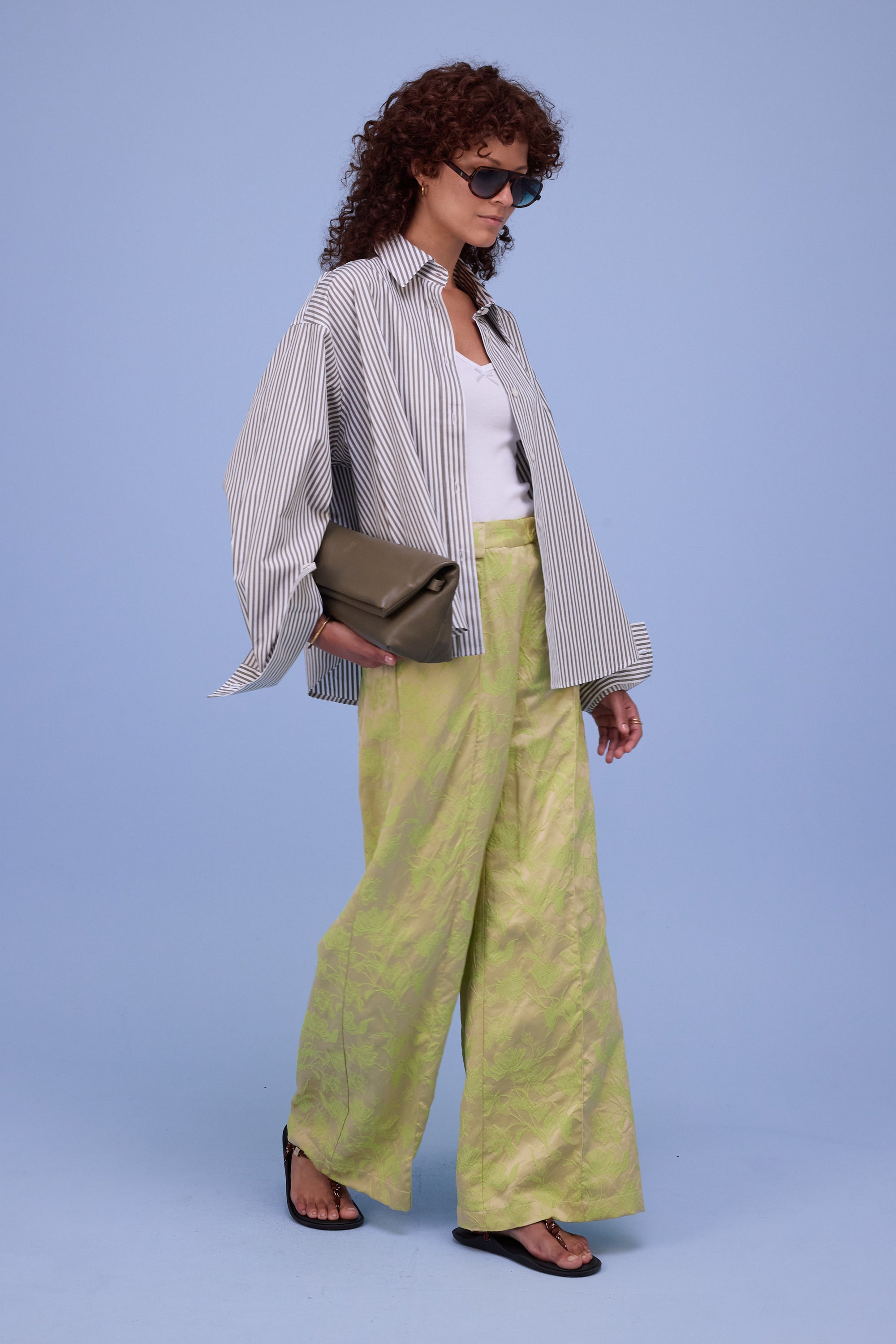 Hermine shirt in khaki stripes