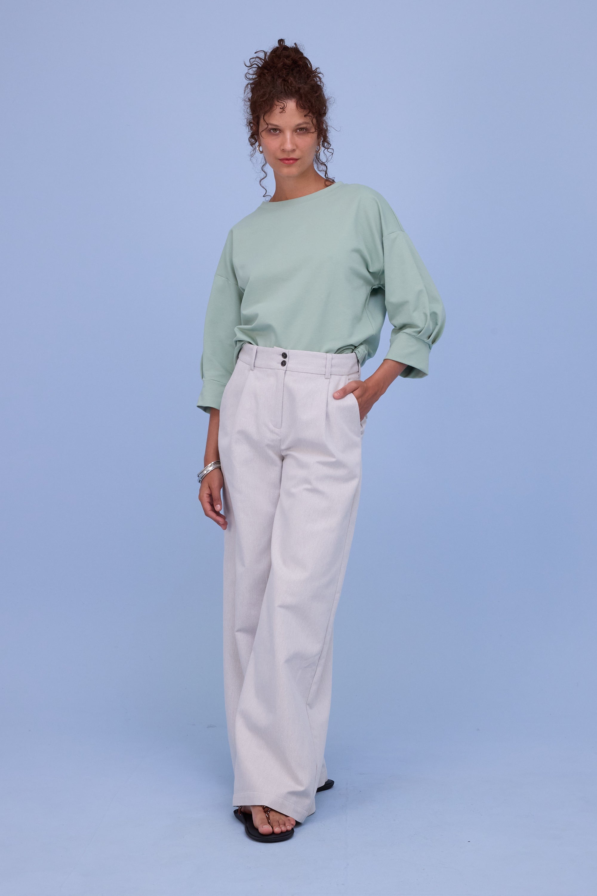 Cava sweater in sage molton