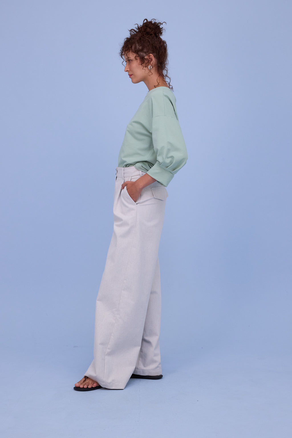 Cava sweater in sage molton