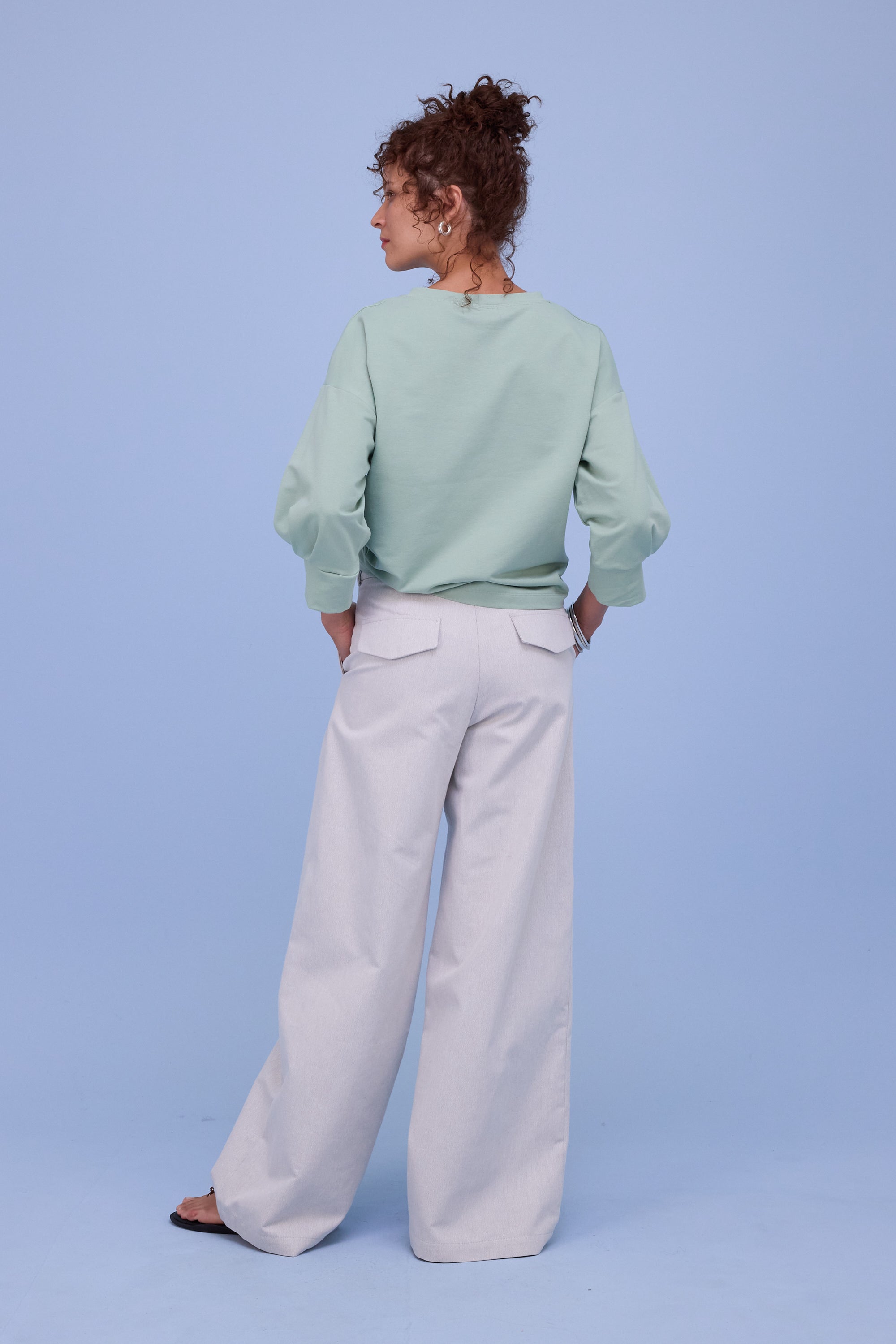 Cava sweater in sage molton