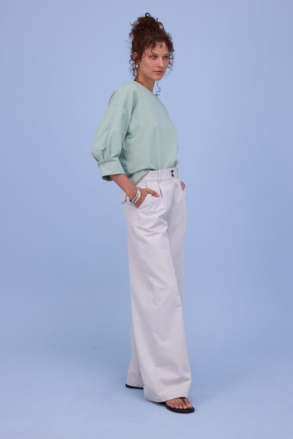 Cava sweater in sage molton