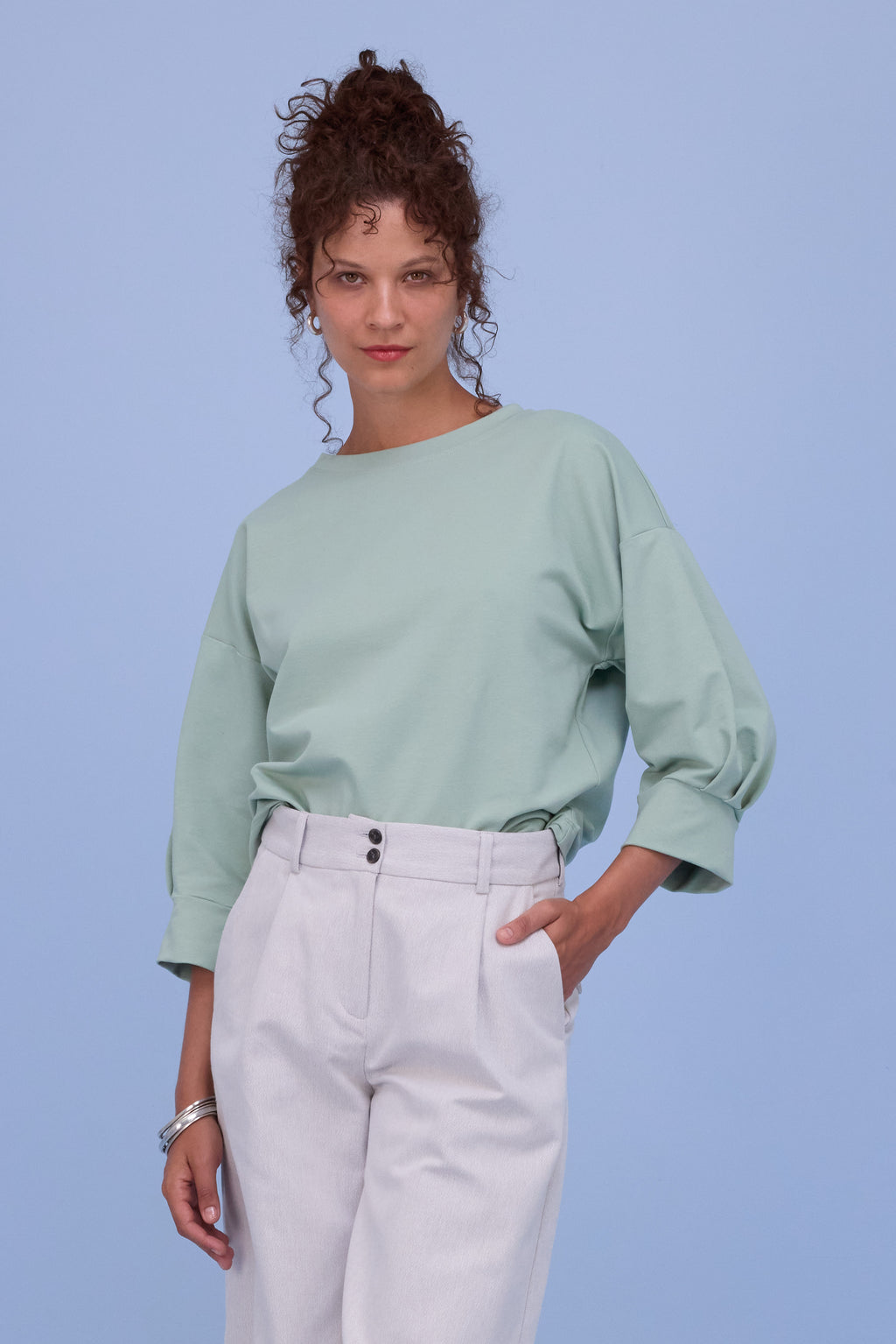 Cava sweater in sage molton