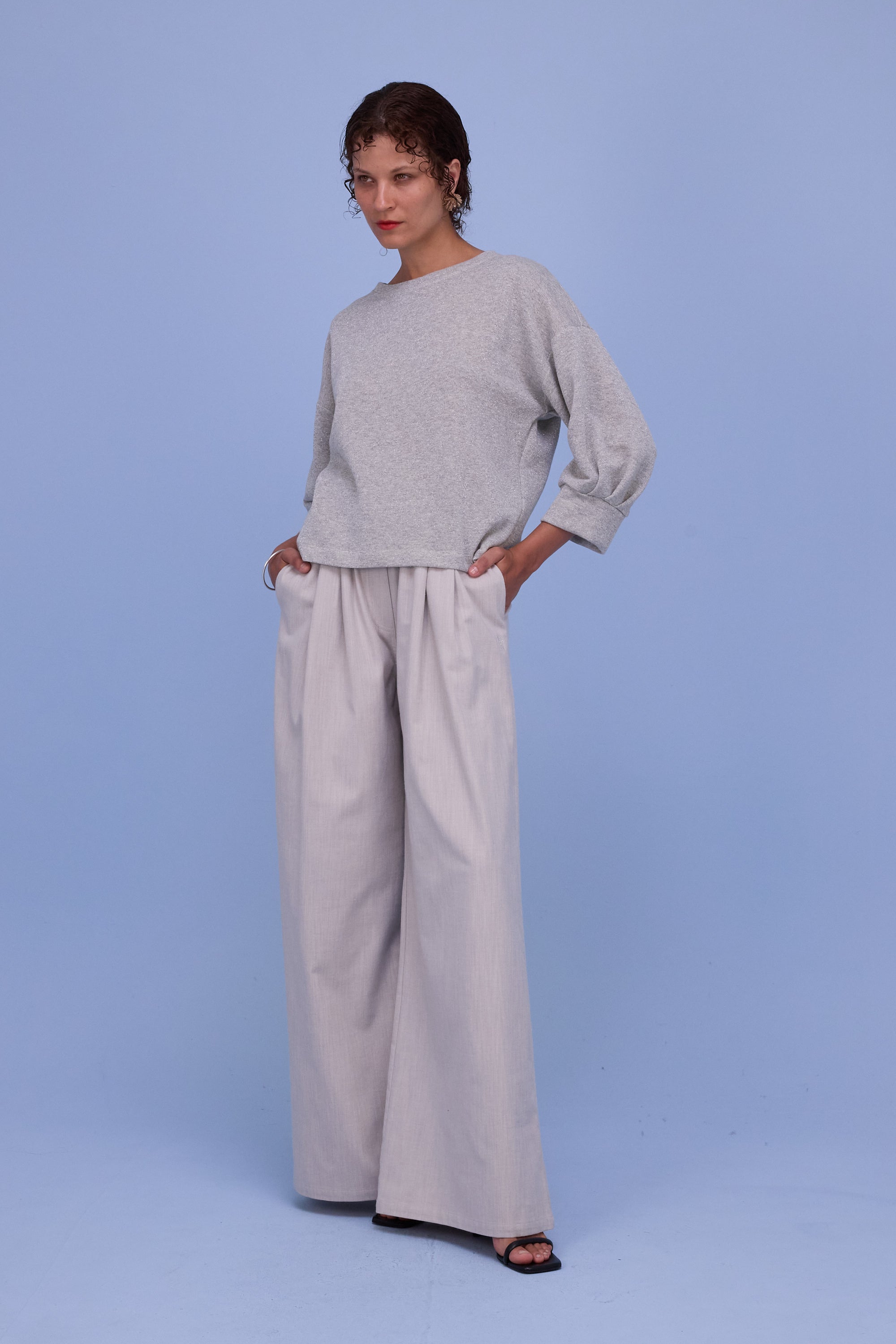 Cava sweater in silver lurex