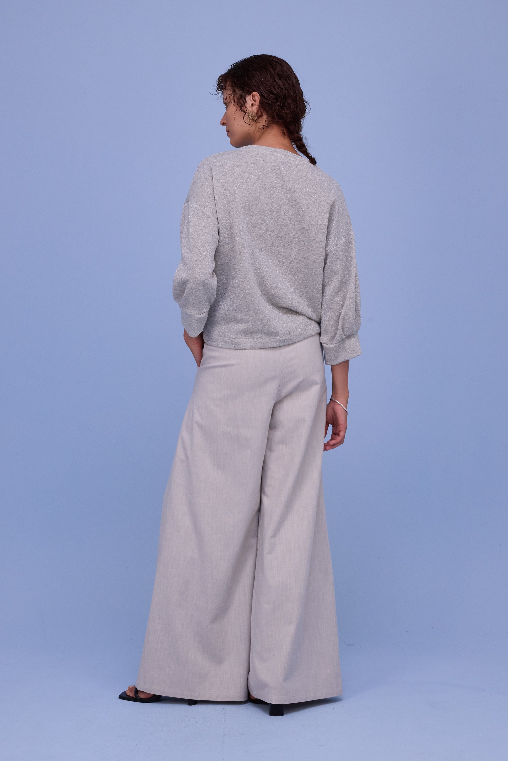 Cava sweater in silver lurex