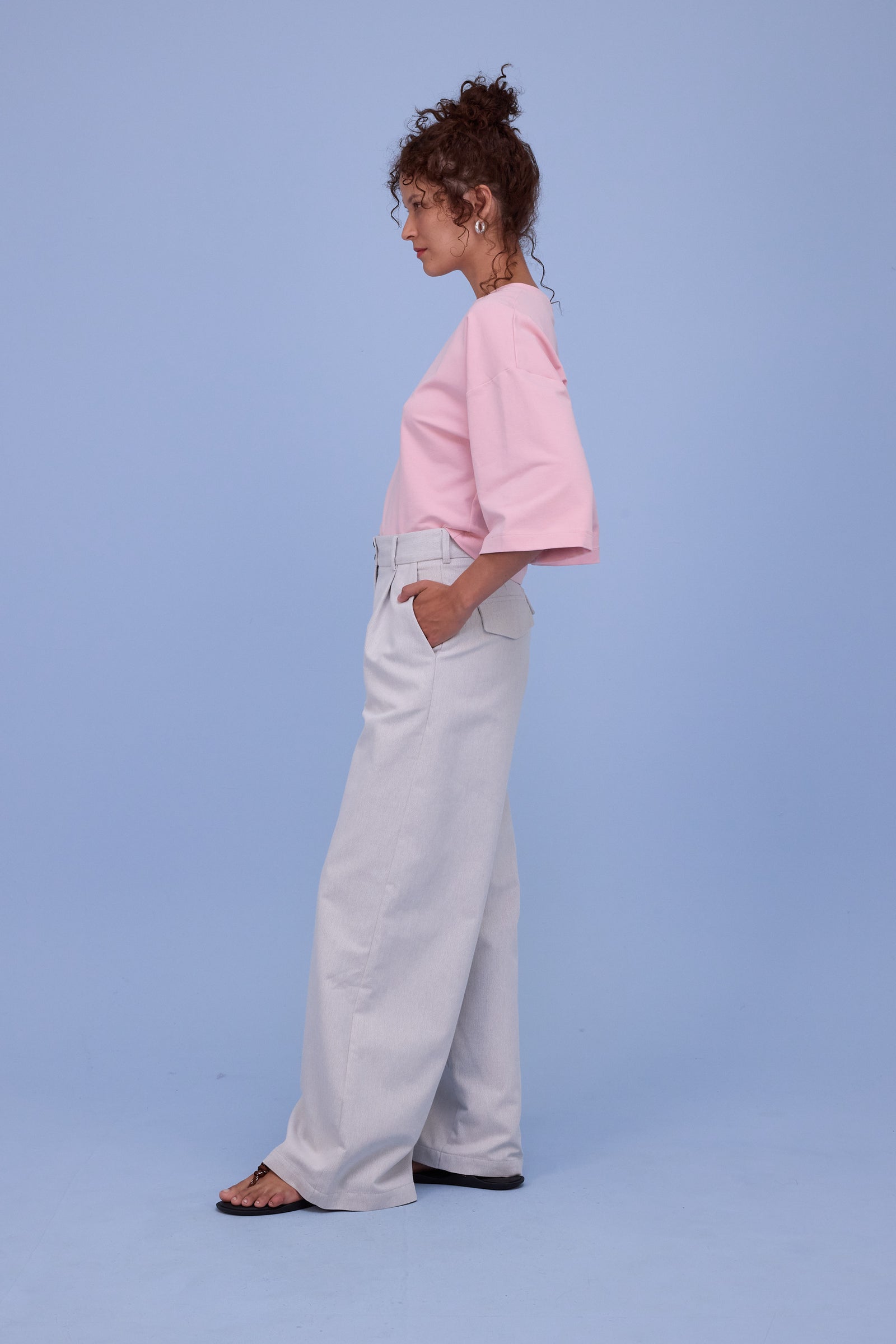 Dotty sweater in pink molton