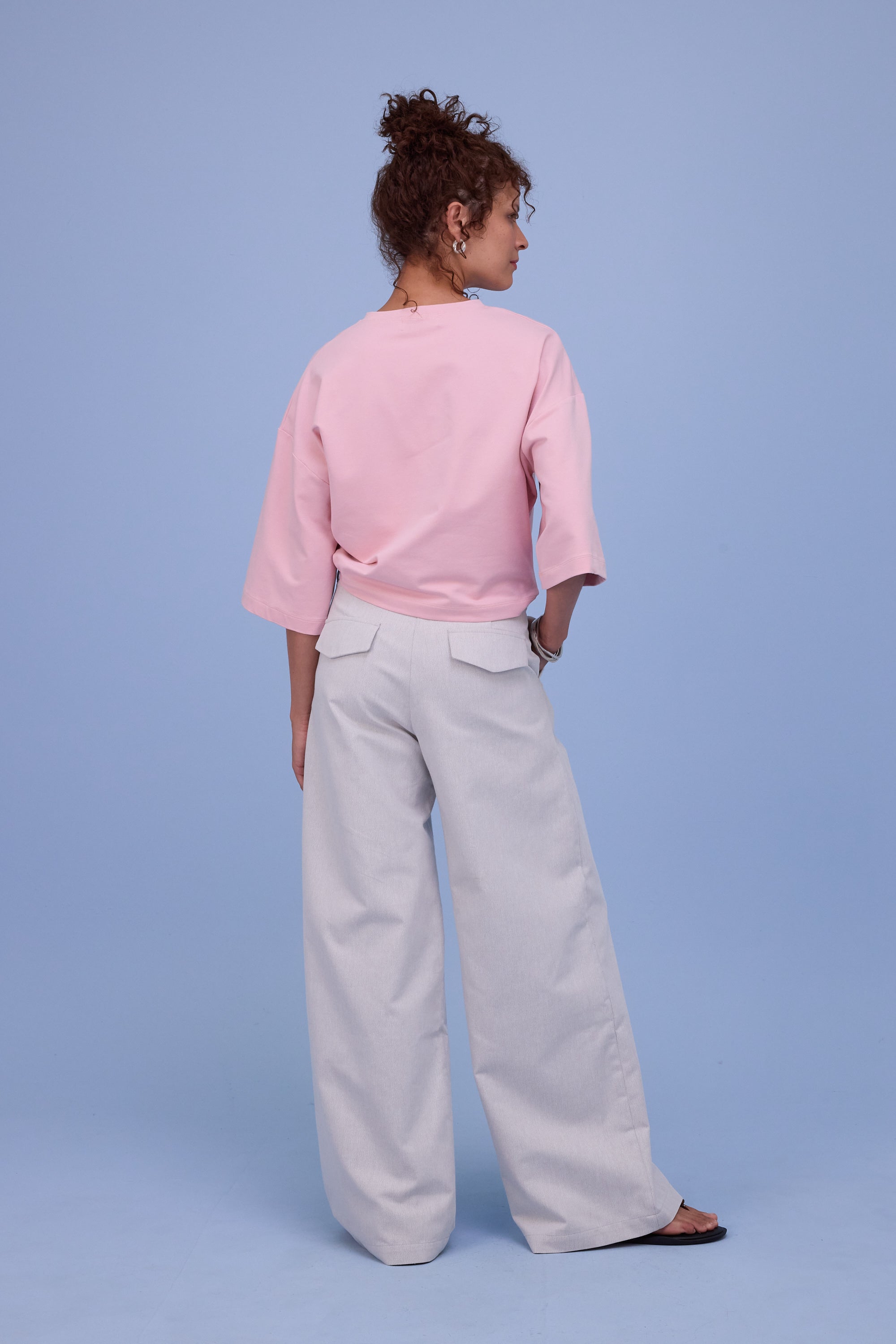 Dotty sweater in pink molton