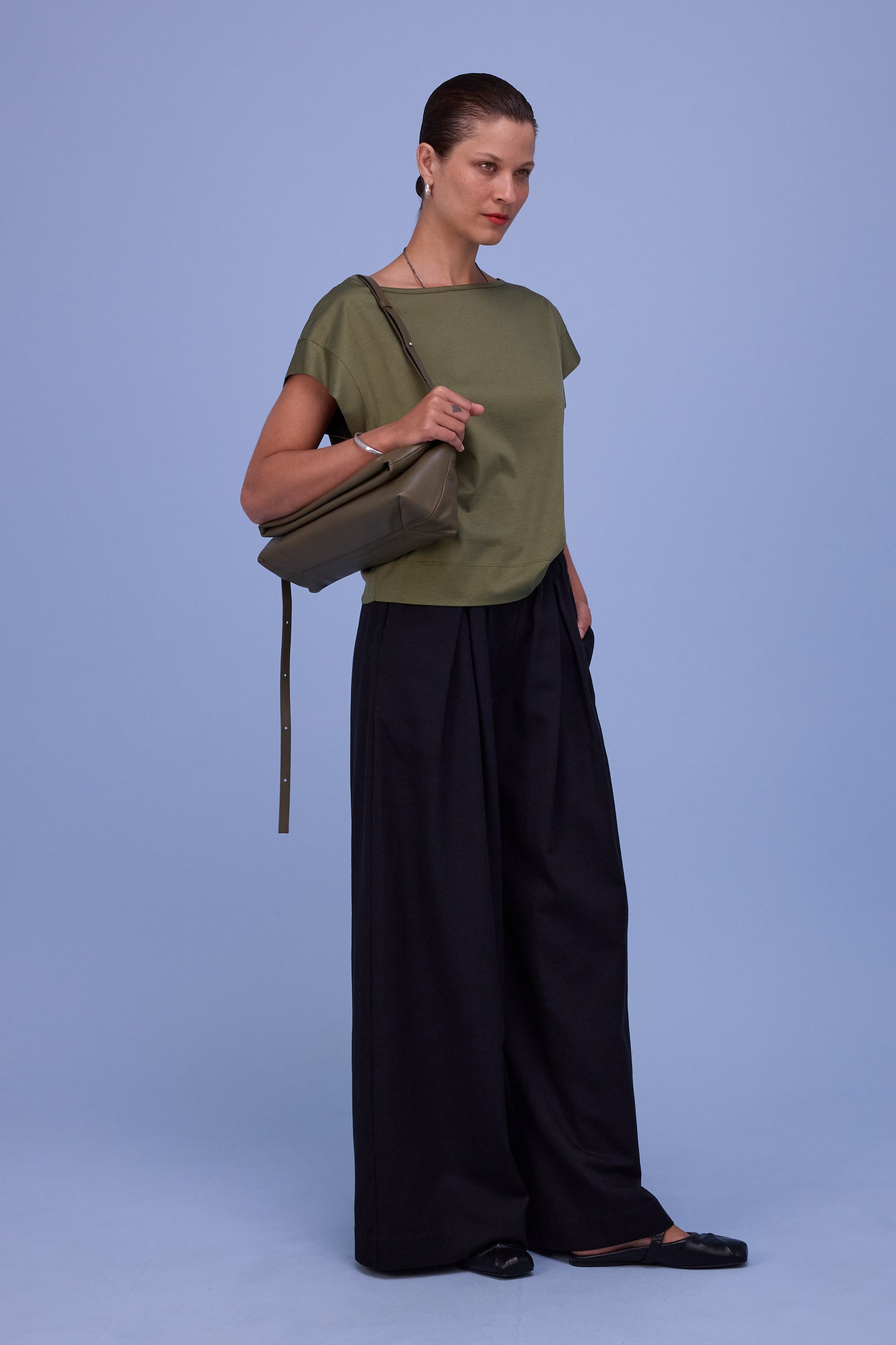 Demi T-shirt in dark olive