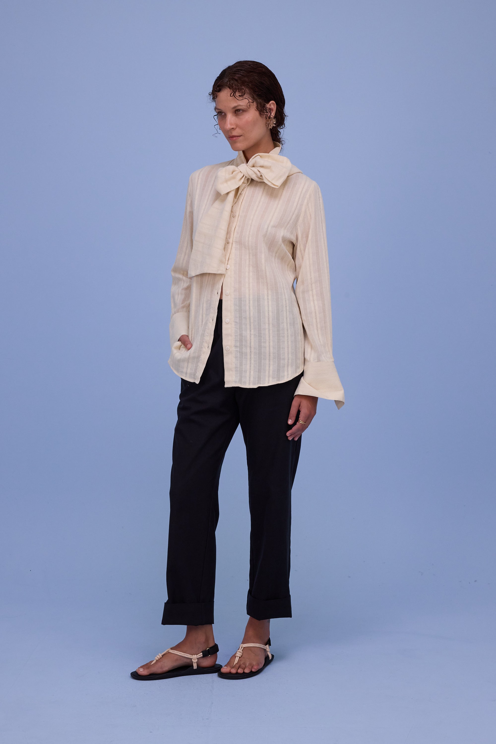 Gilou shirt in papyrus french cotton